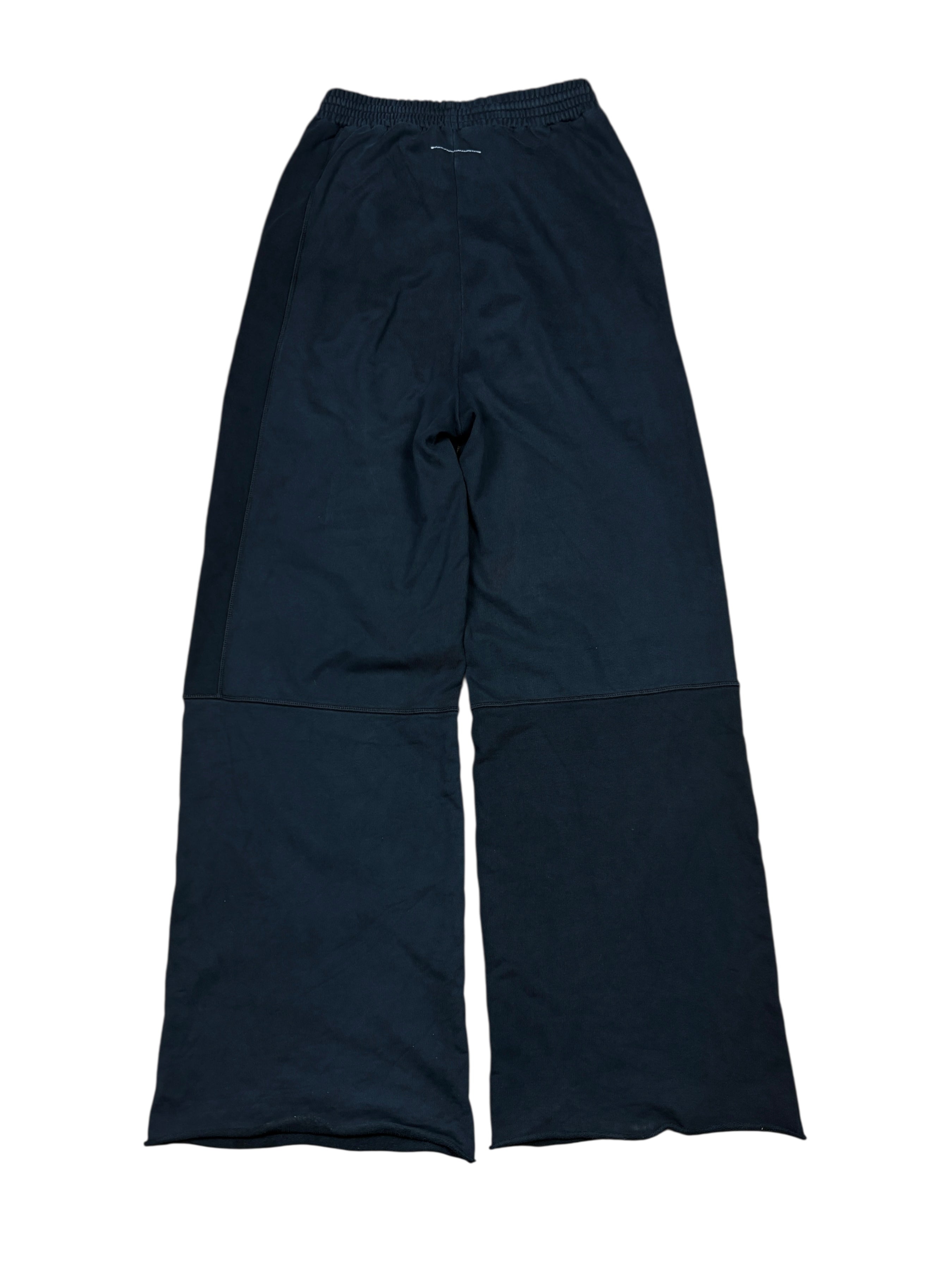 SS2022 Maison Margiela MM6 Black Elongated Panel Sweatpants