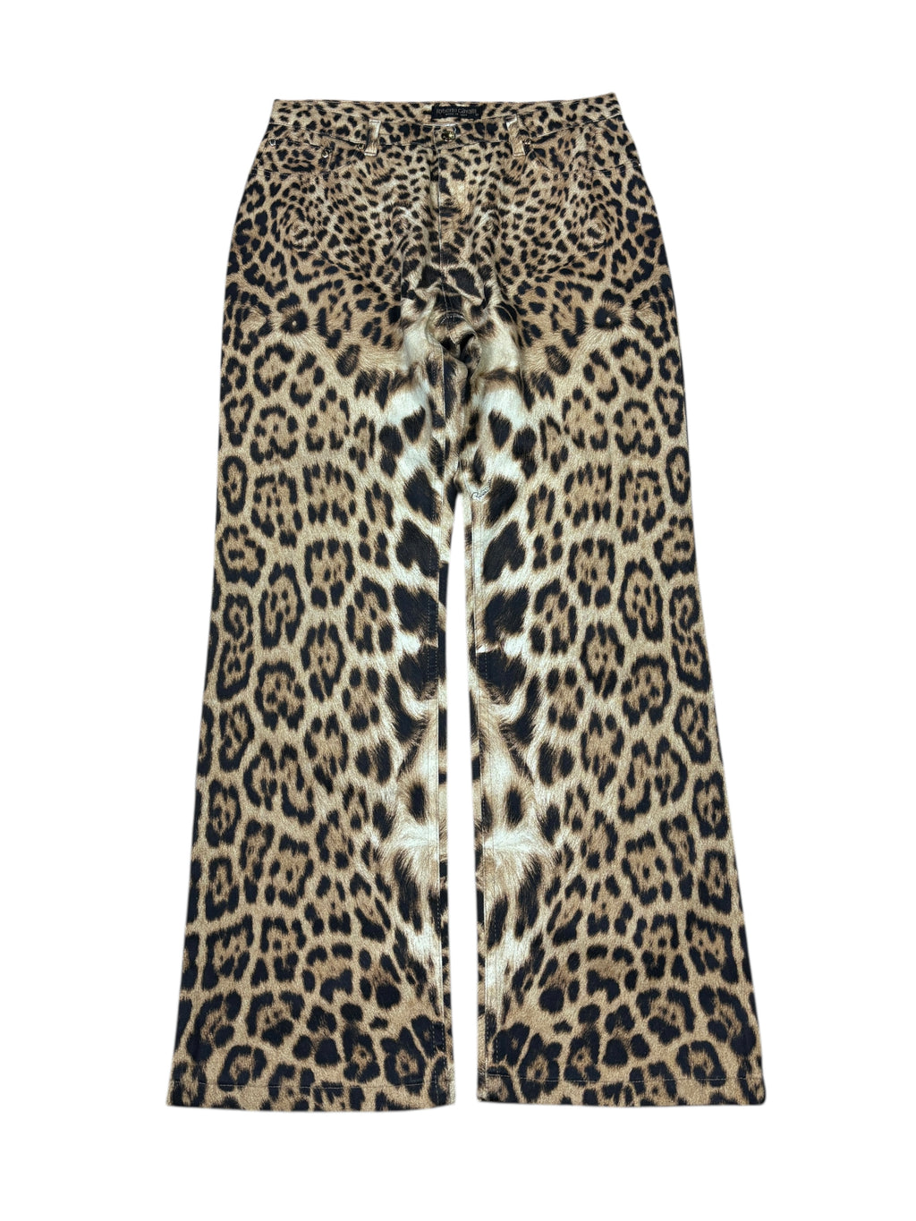 AW2002 Roberto Cavalli Leopard Print Flared Pants