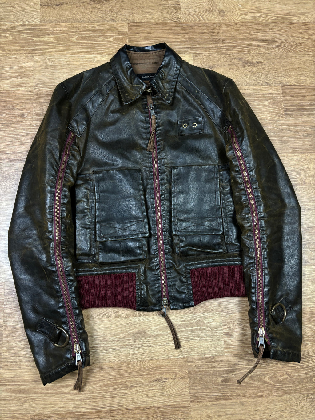 Dsquared2 AW2003 Runway Multi-Zip Bomber Jacket