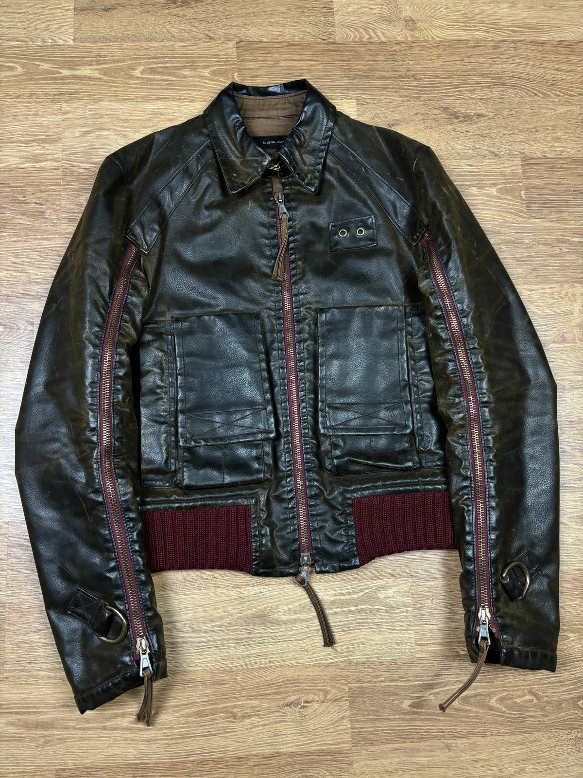 Dsquared2 AW2003 Runway Multi-Zip Bomber Jacket