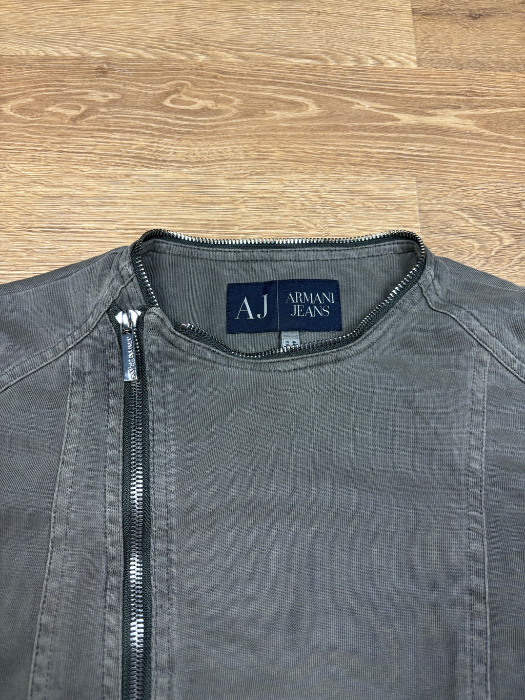 2000s Armani Jeans Asymmetrical Zip Jacket