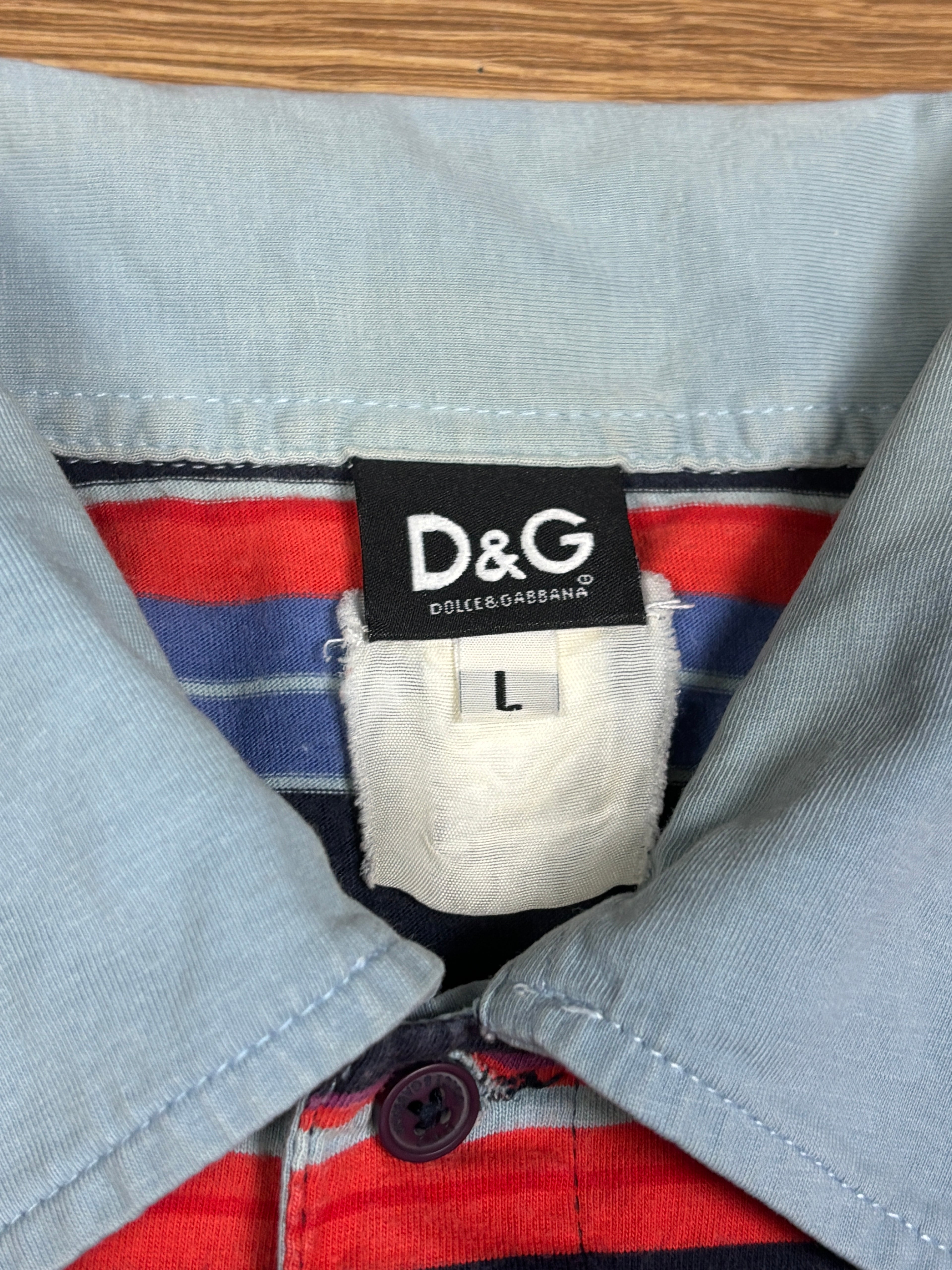 2000s Dolce & Gabbana Multicolor Striped Polo Shirt