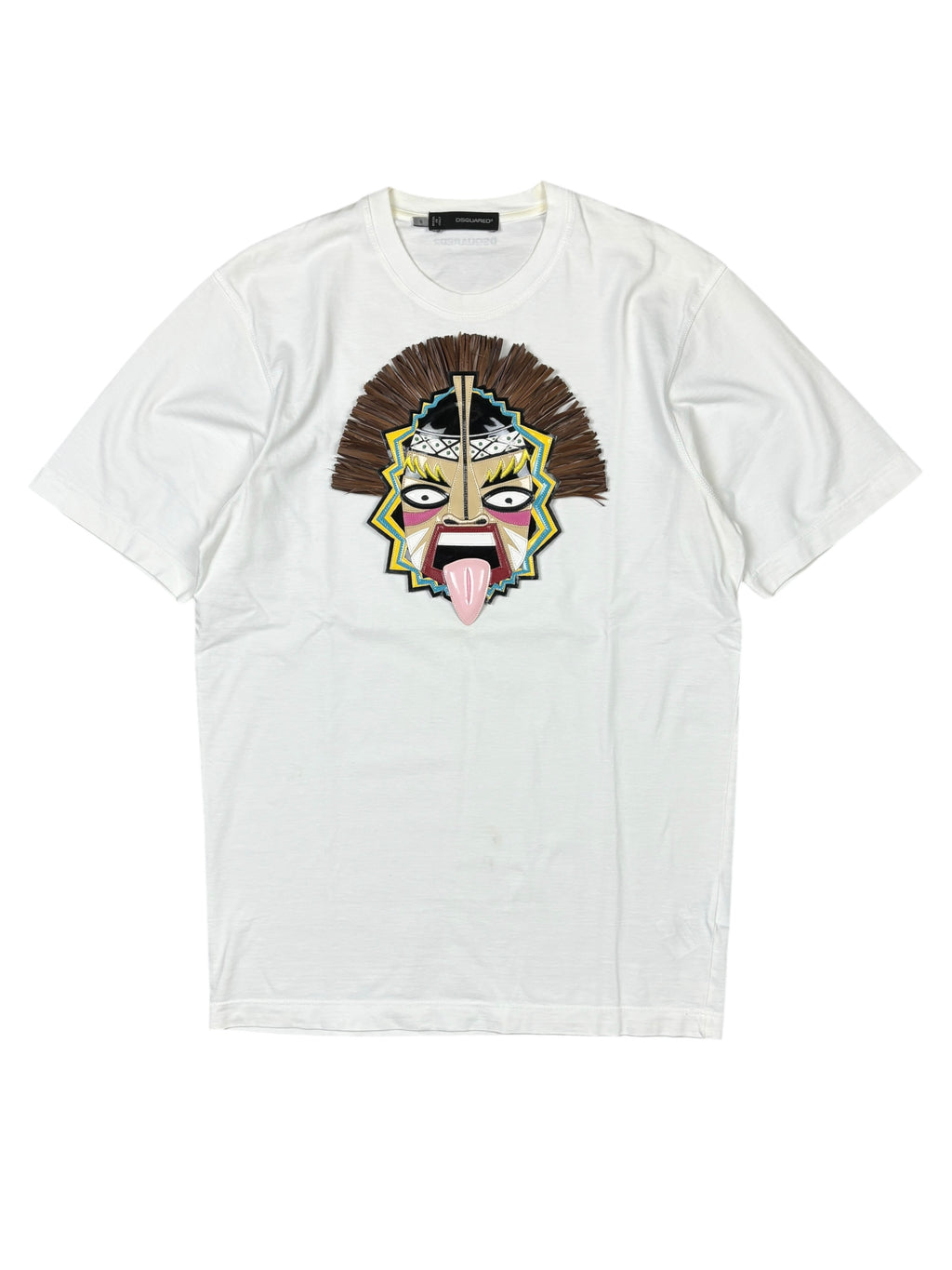 Dsquared2 SS2014 Runway Leather Mask T-Shirt