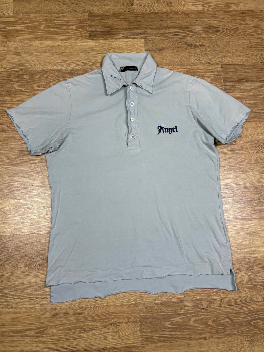 2000s Dsquared2 “Angel” Raw Hem Polo