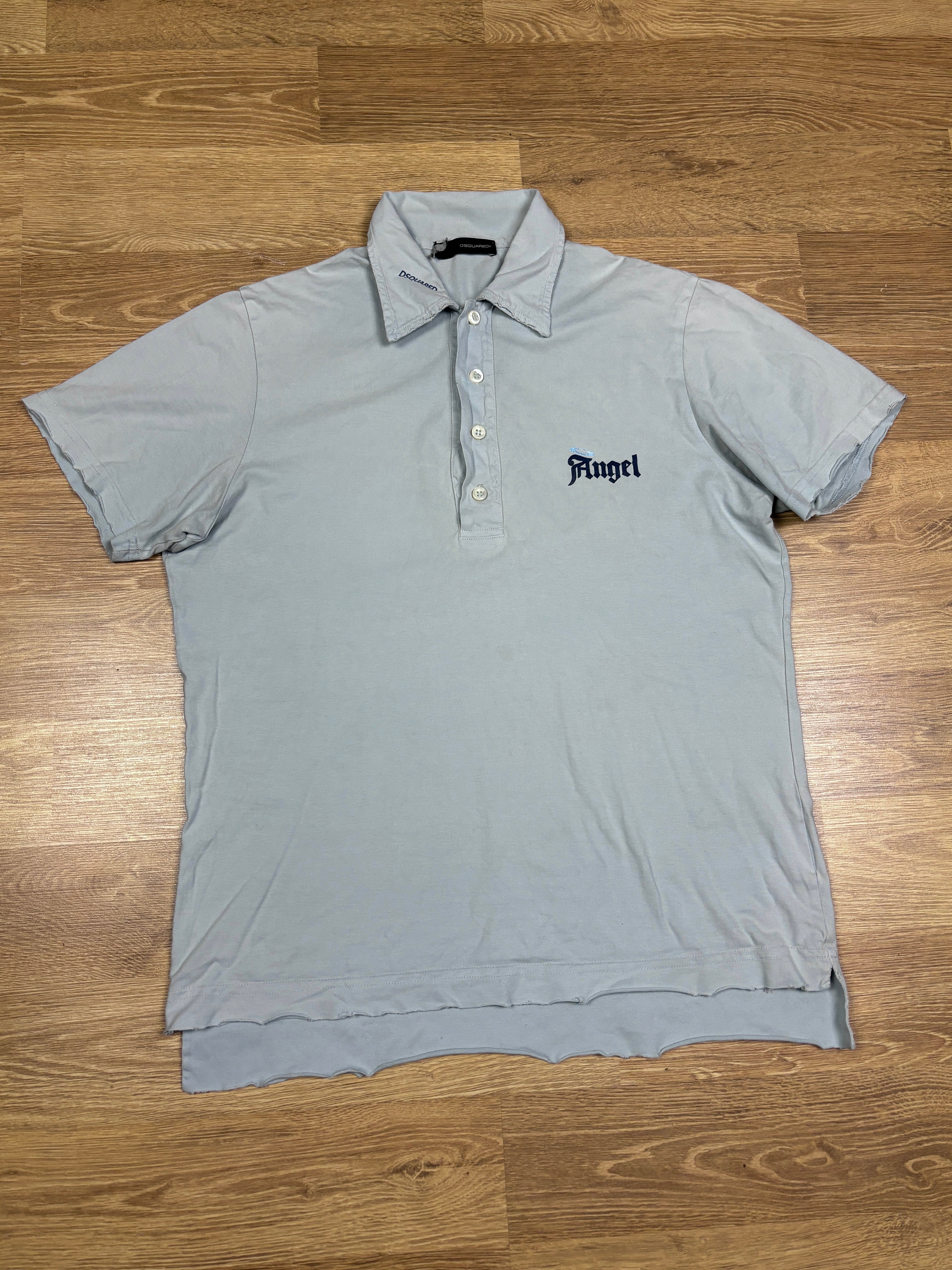 2000s Dsquared2 “Angel” Raw Hem Polo