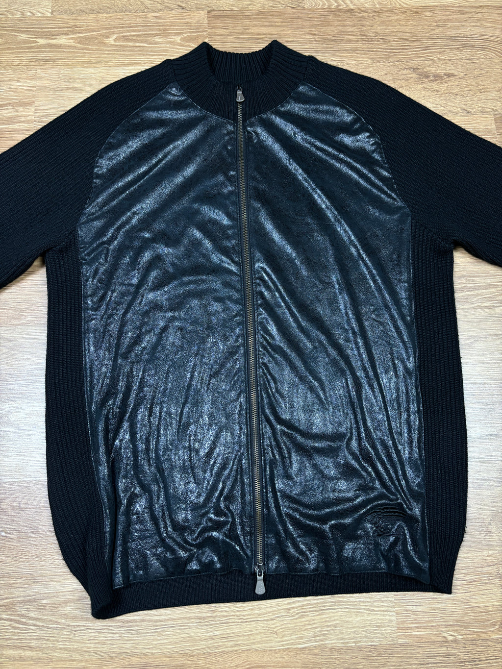 2000s Versace Sport Black Zip Knit
