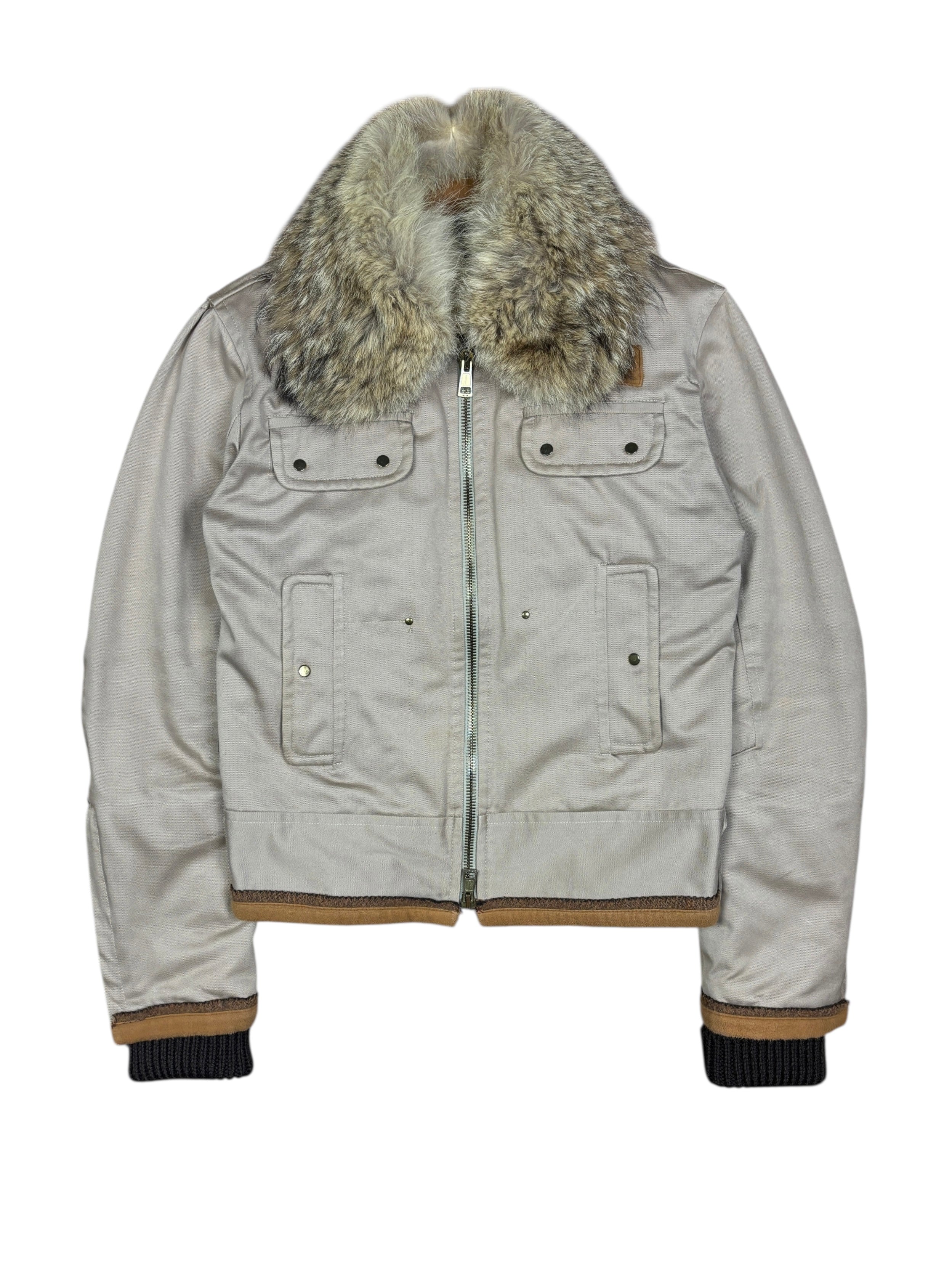 Dsquared2 AW2002 Runway Fur Collar Bomber Jacket