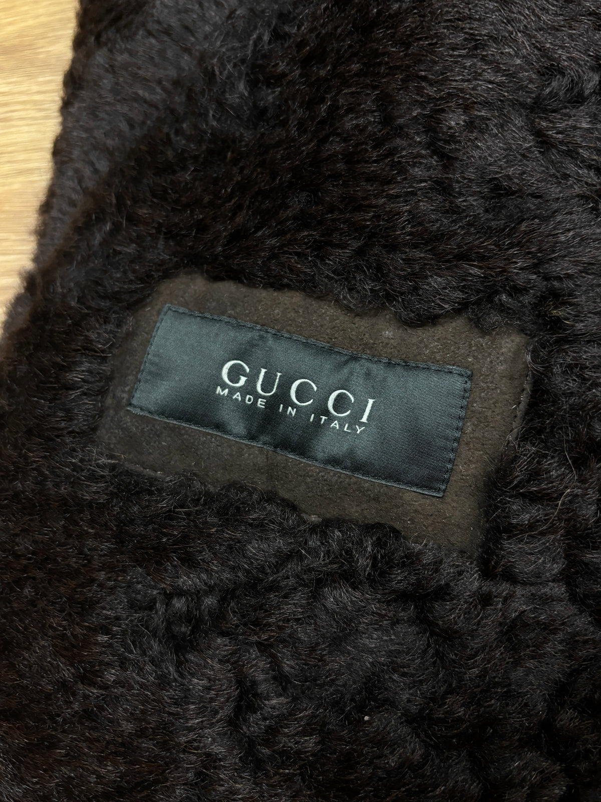 Gucci Shearling Leather & Alpaca Knit Jacket