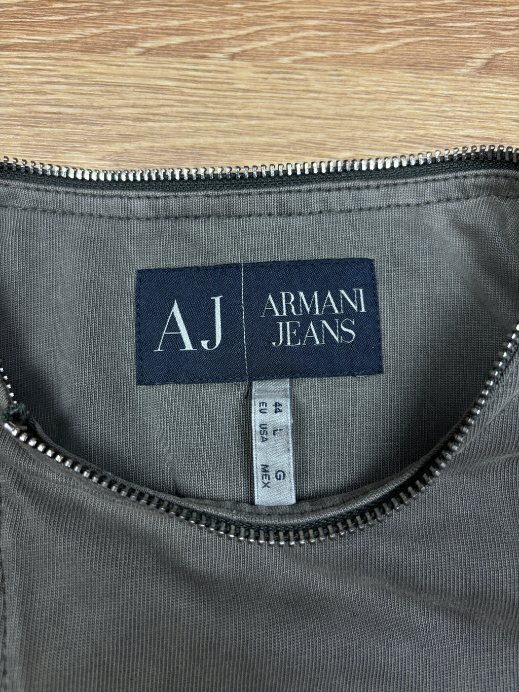 2000s Armani Jeans Asymmetrical Zip Jacket