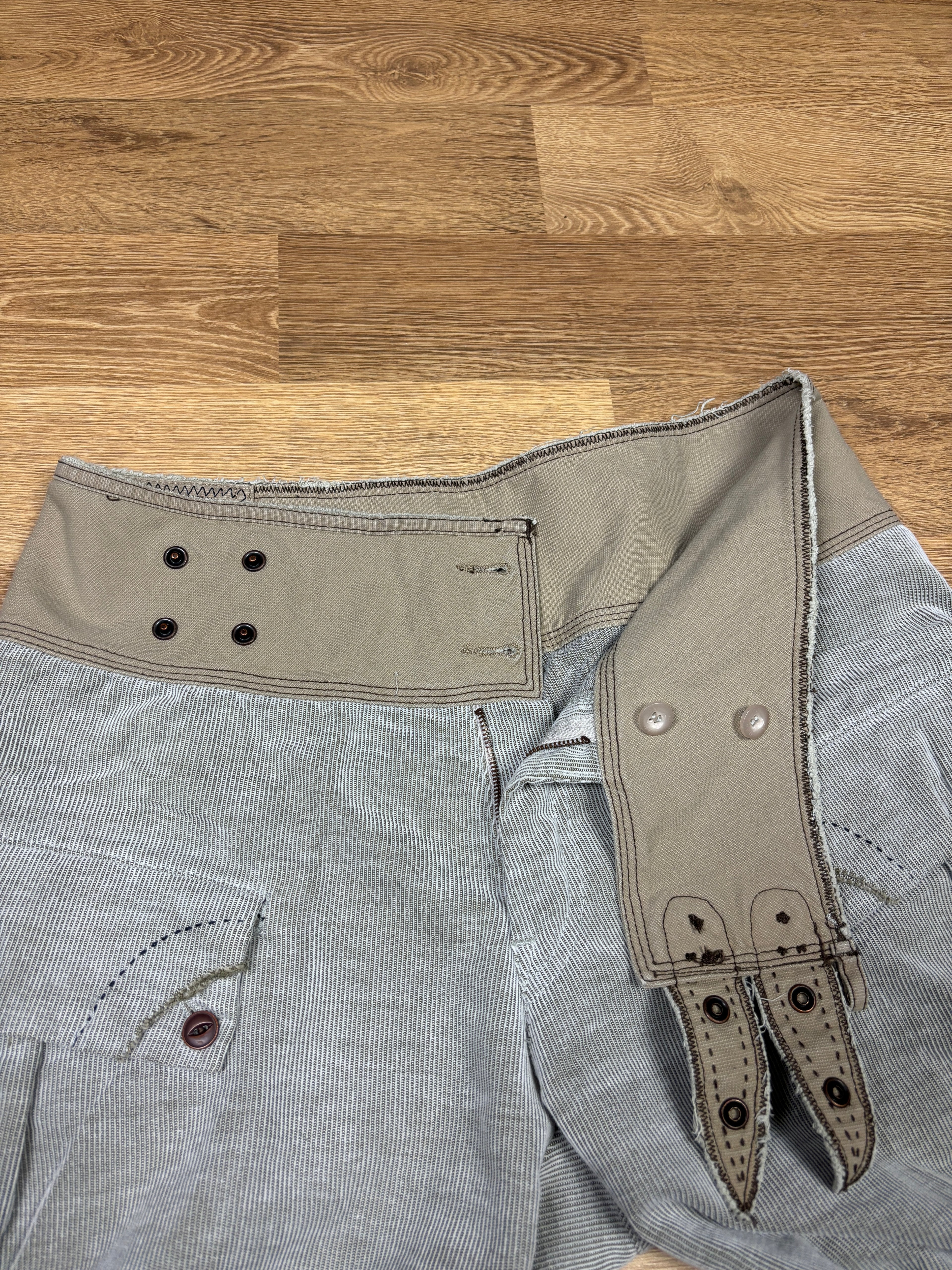 Marithé François Girbaud Wide Leg Corduroy Cargo Pants