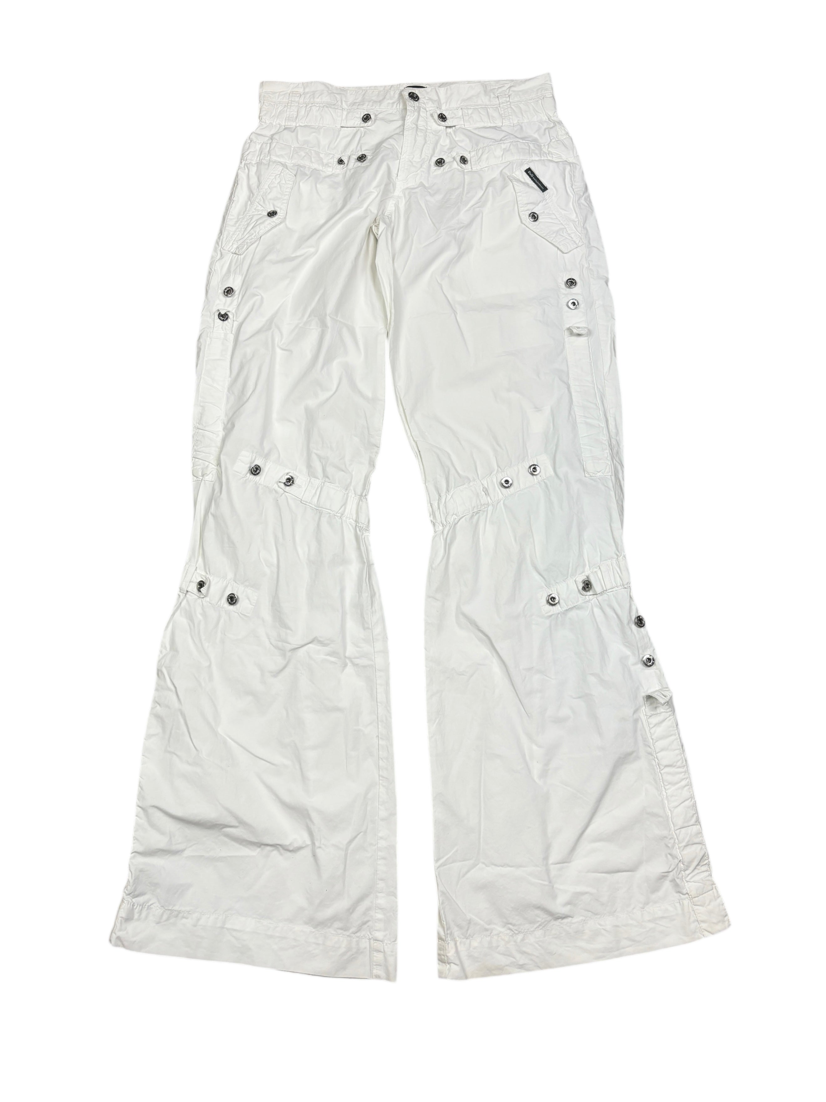 2000s Dolce & Gabbana White Cotton Cargo Pants