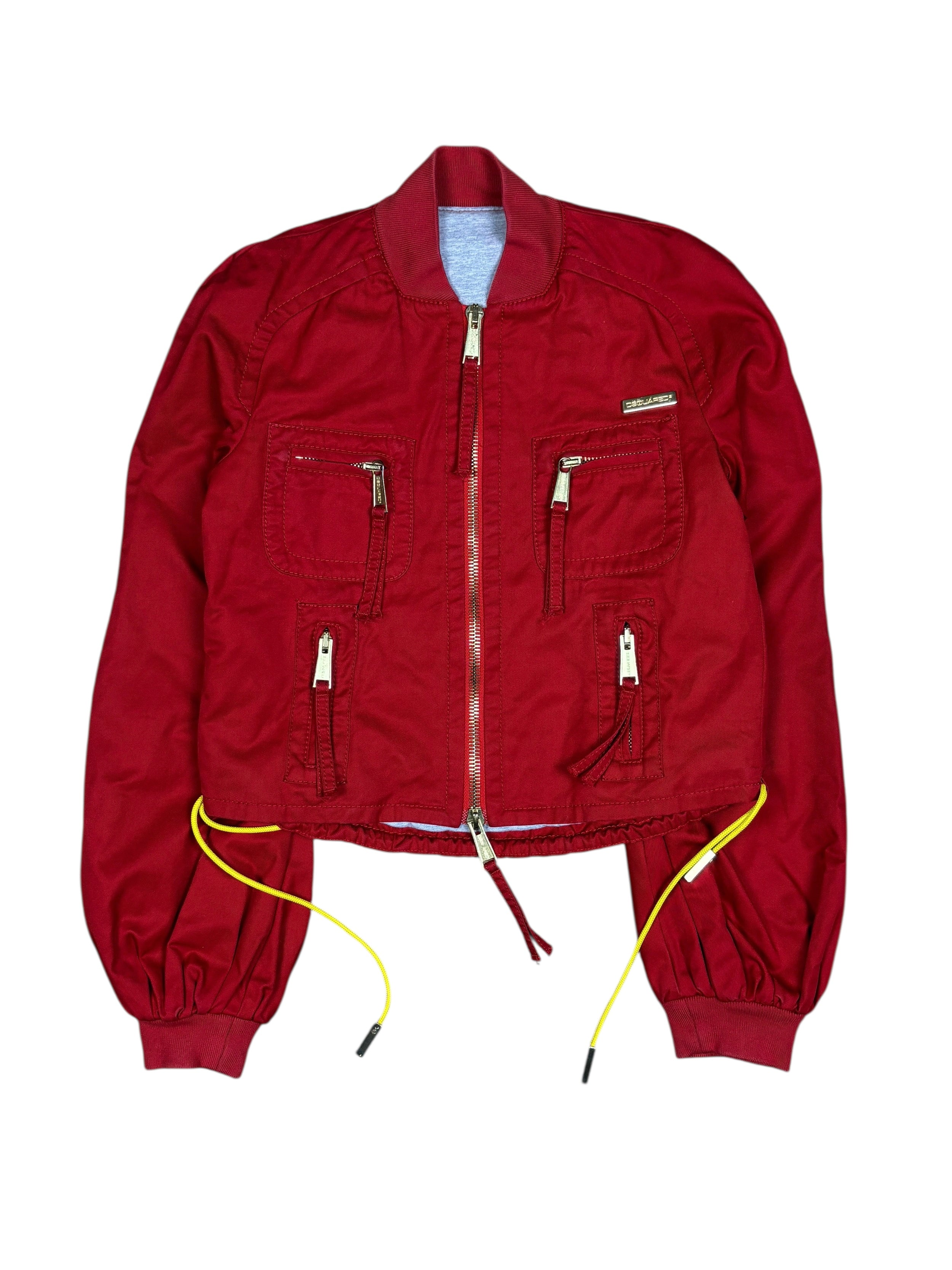 Chaqueta corta utilitaria roja Dsquared2 de los 2000