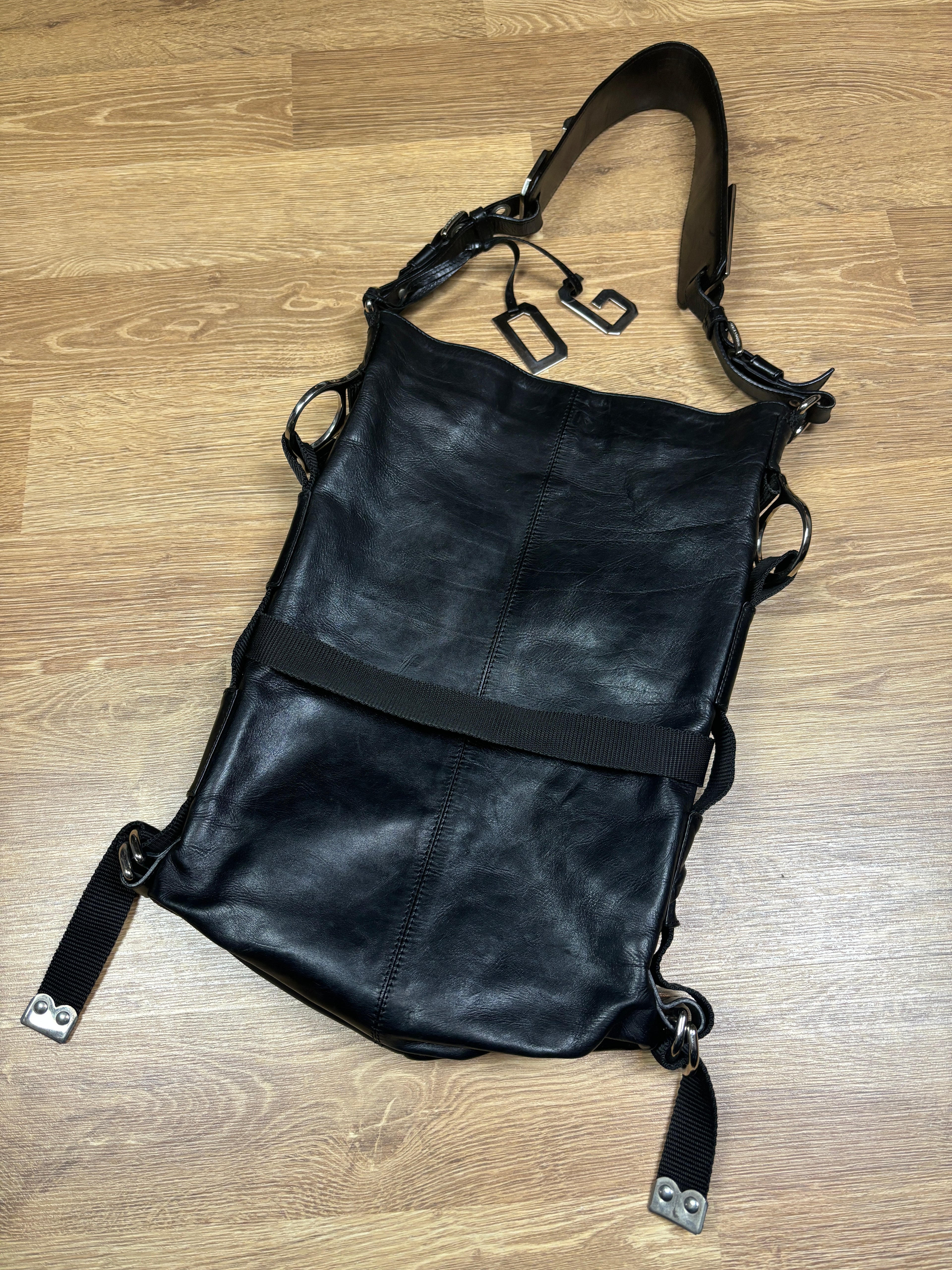 SS2003 Dolce & Gabbana Leather Bondage Shoulder Bag