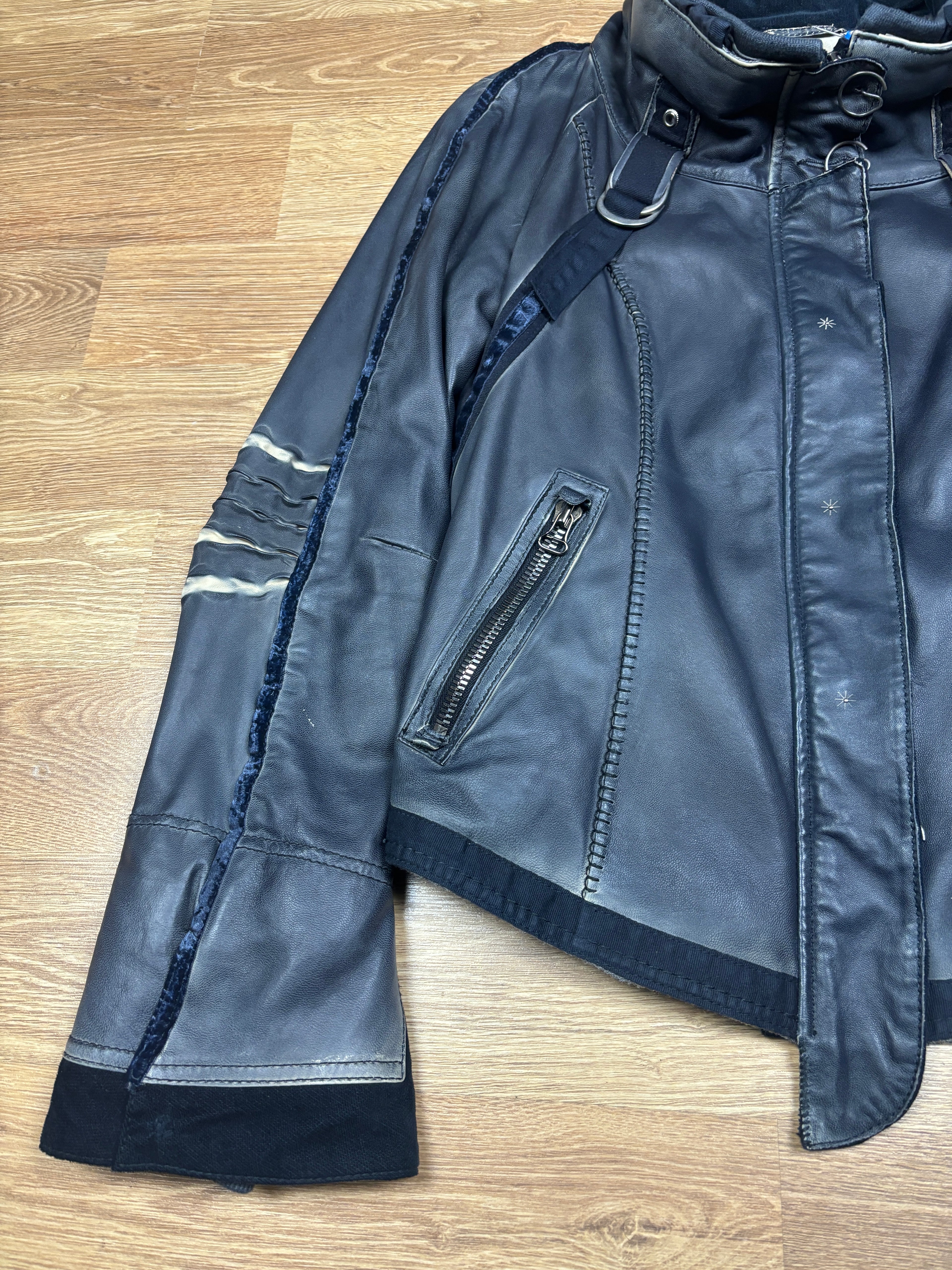 2000s Marithé + François Girbaud Lamb Leather Bondage Strap Jacket