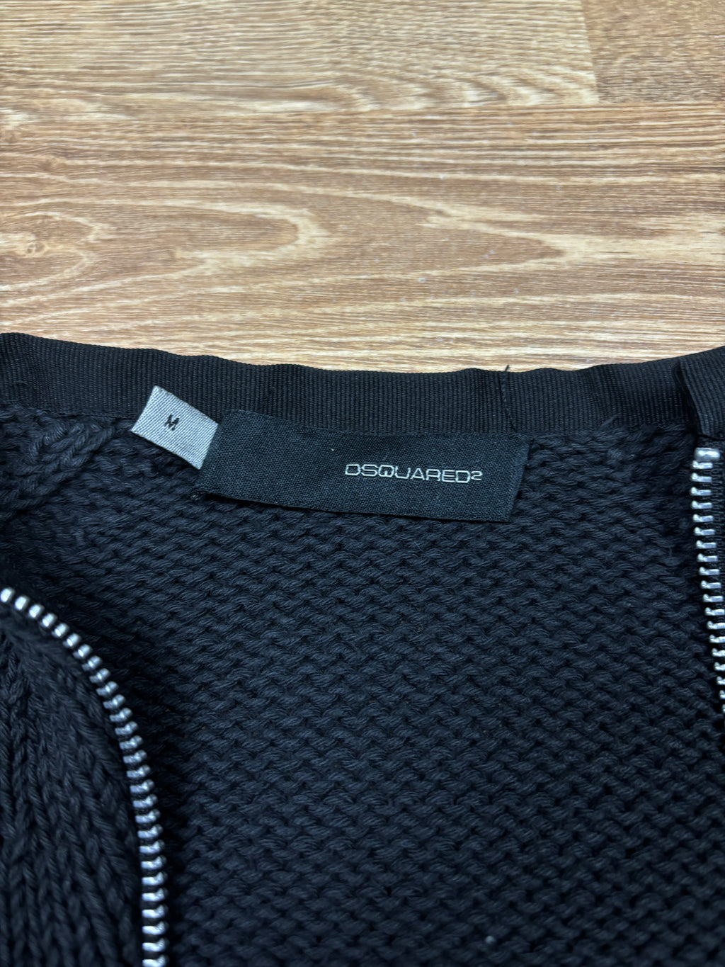 2000s Dsquared2 Double-Zip Heavy Knit Sweater