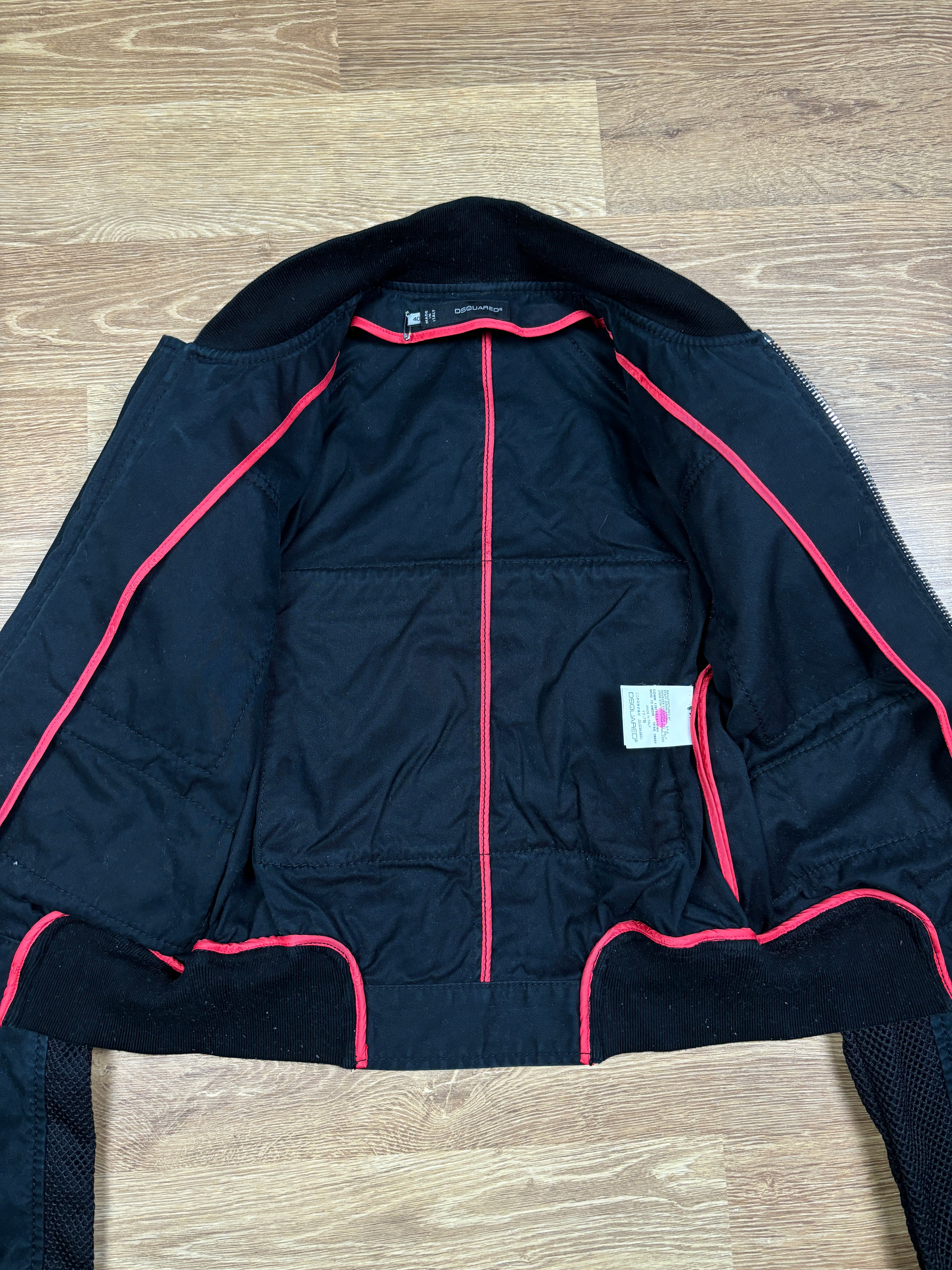 Chaqueta bomber utilitaria de malla táctica Dsquared2 de los 2000