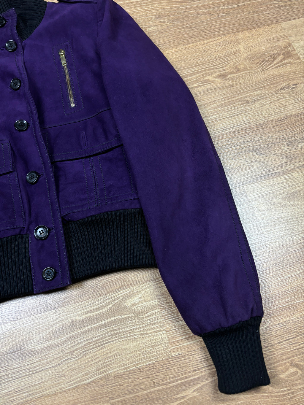 Gucci Frida Giannini Purple Suede Leather Jacket