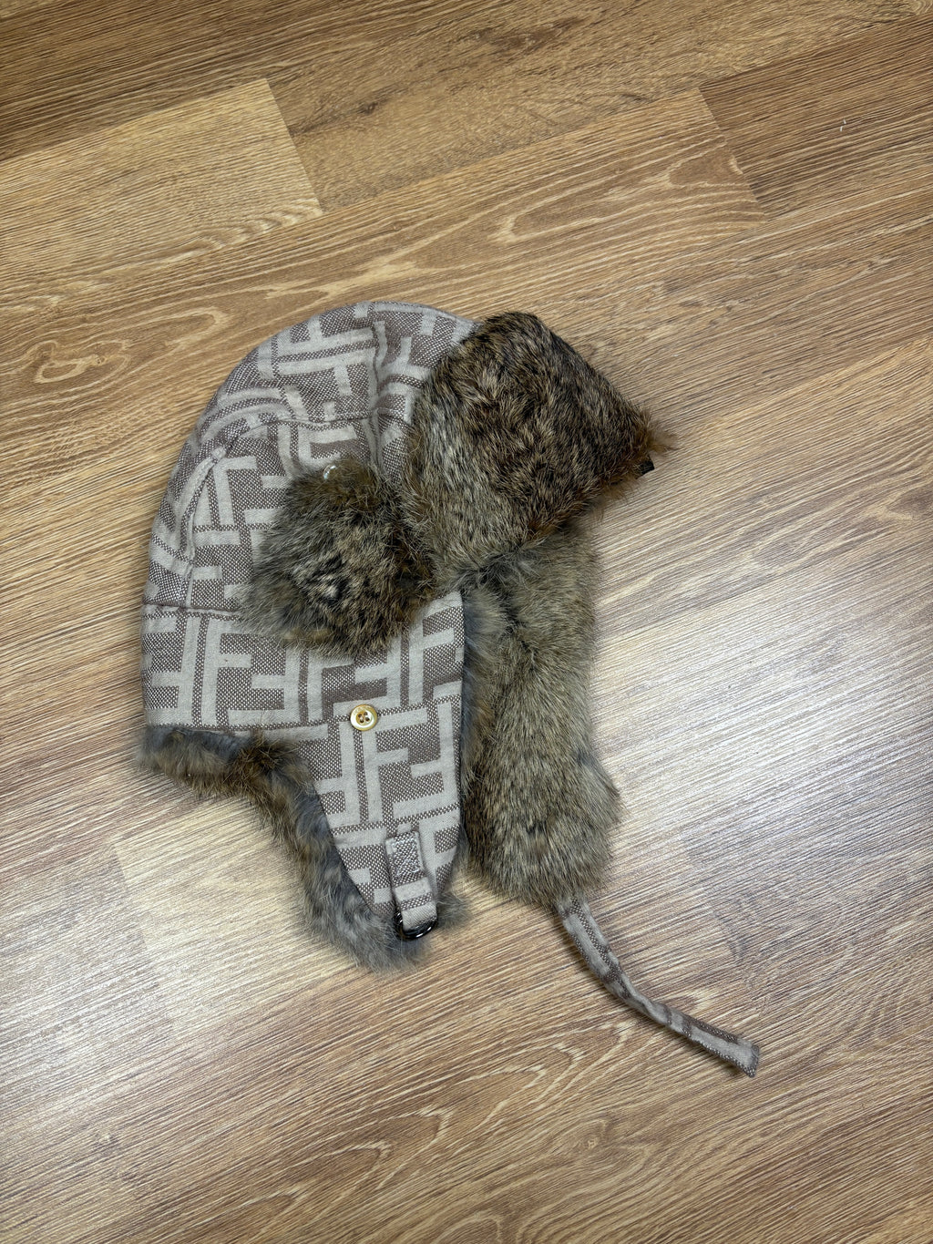 Fendi Zucca Fur Trapper Hat