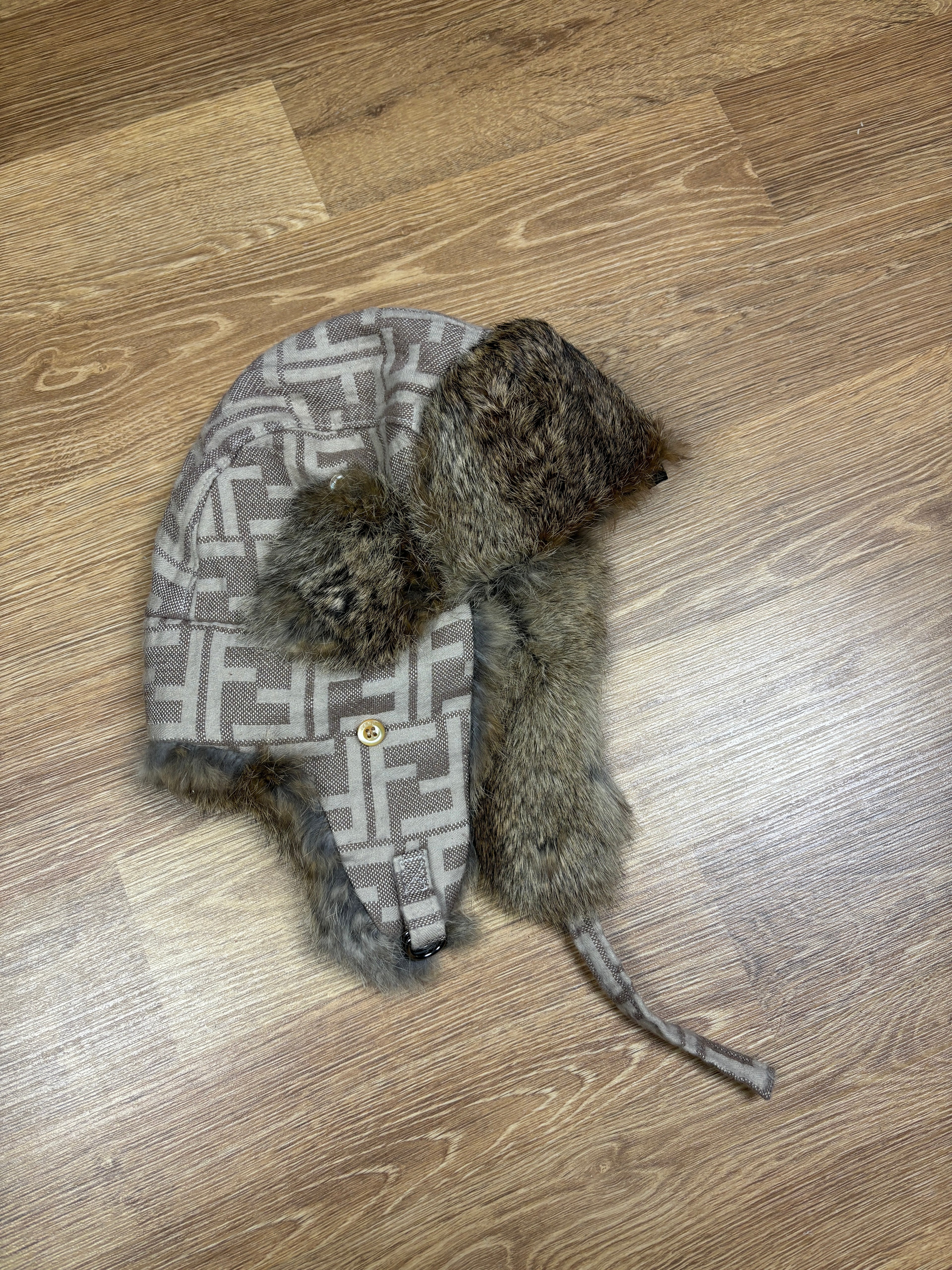 Fendi Zucca Fur Trapper Hat