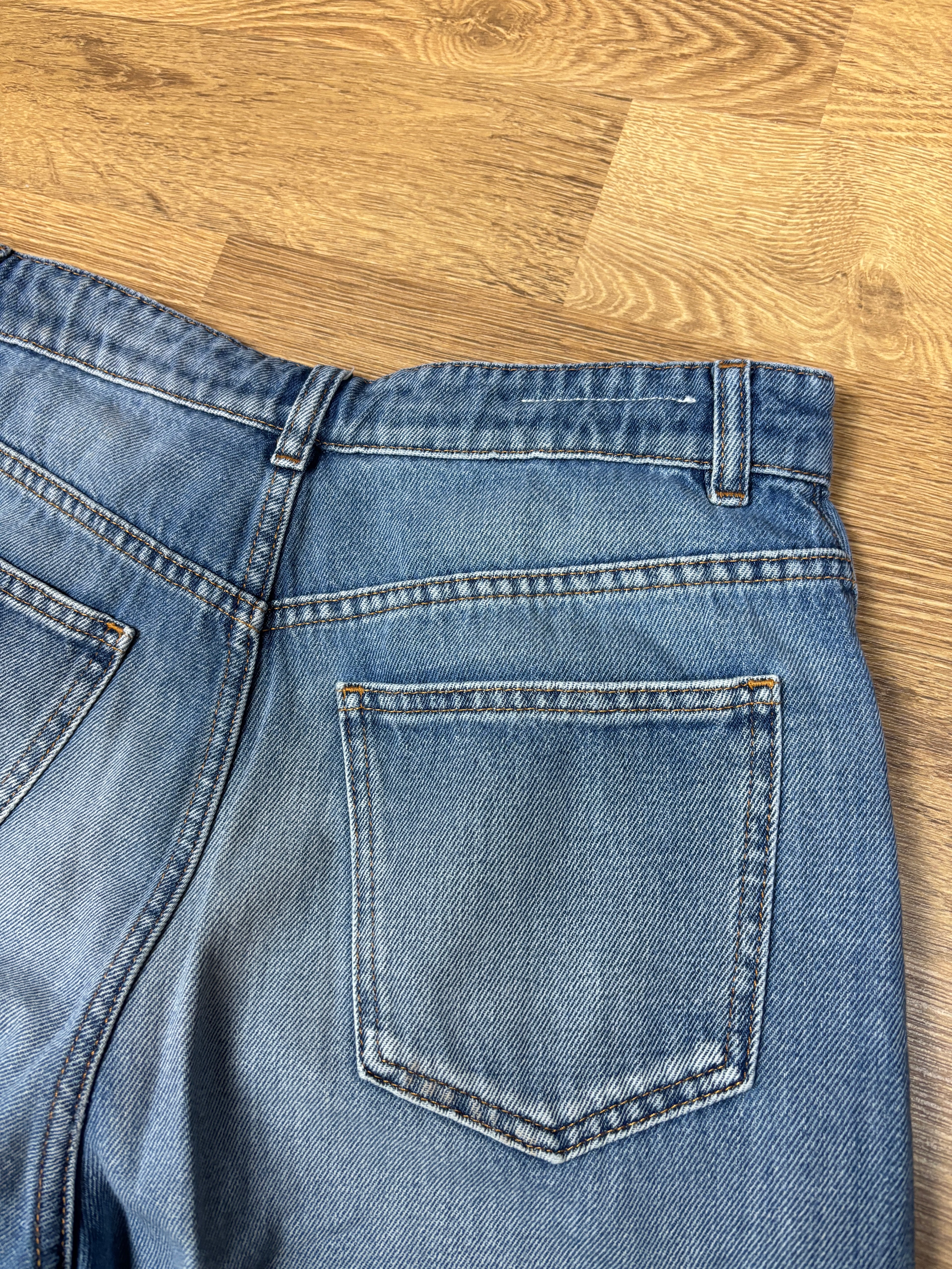 MM6 Maison Margiela Wide Leg Drawstring Denim Jeans