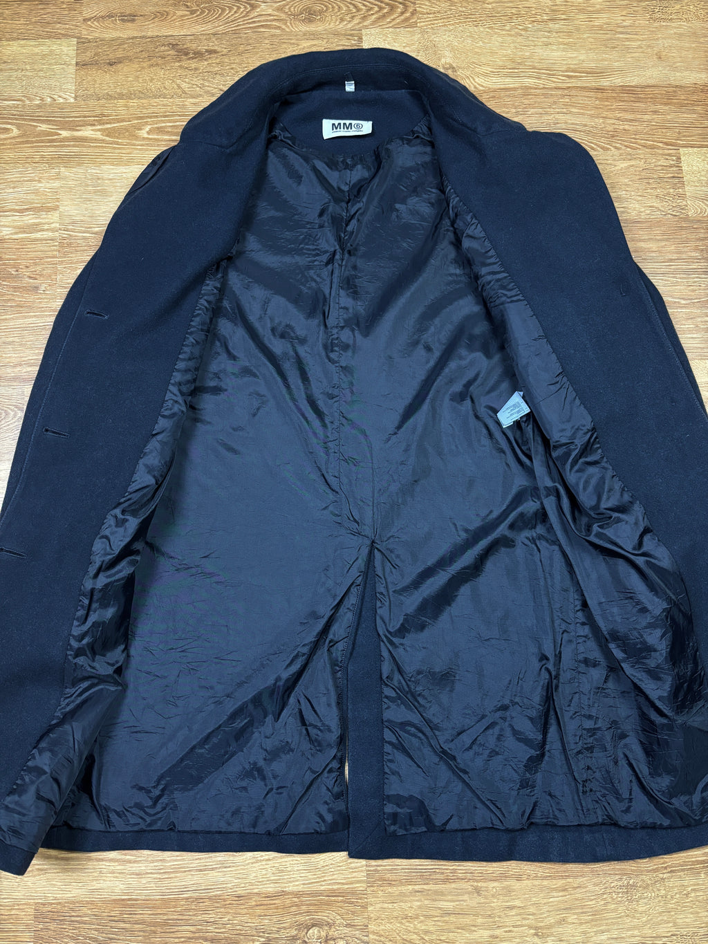 MM6 Maison Martin Margiela Navy Wool Coat