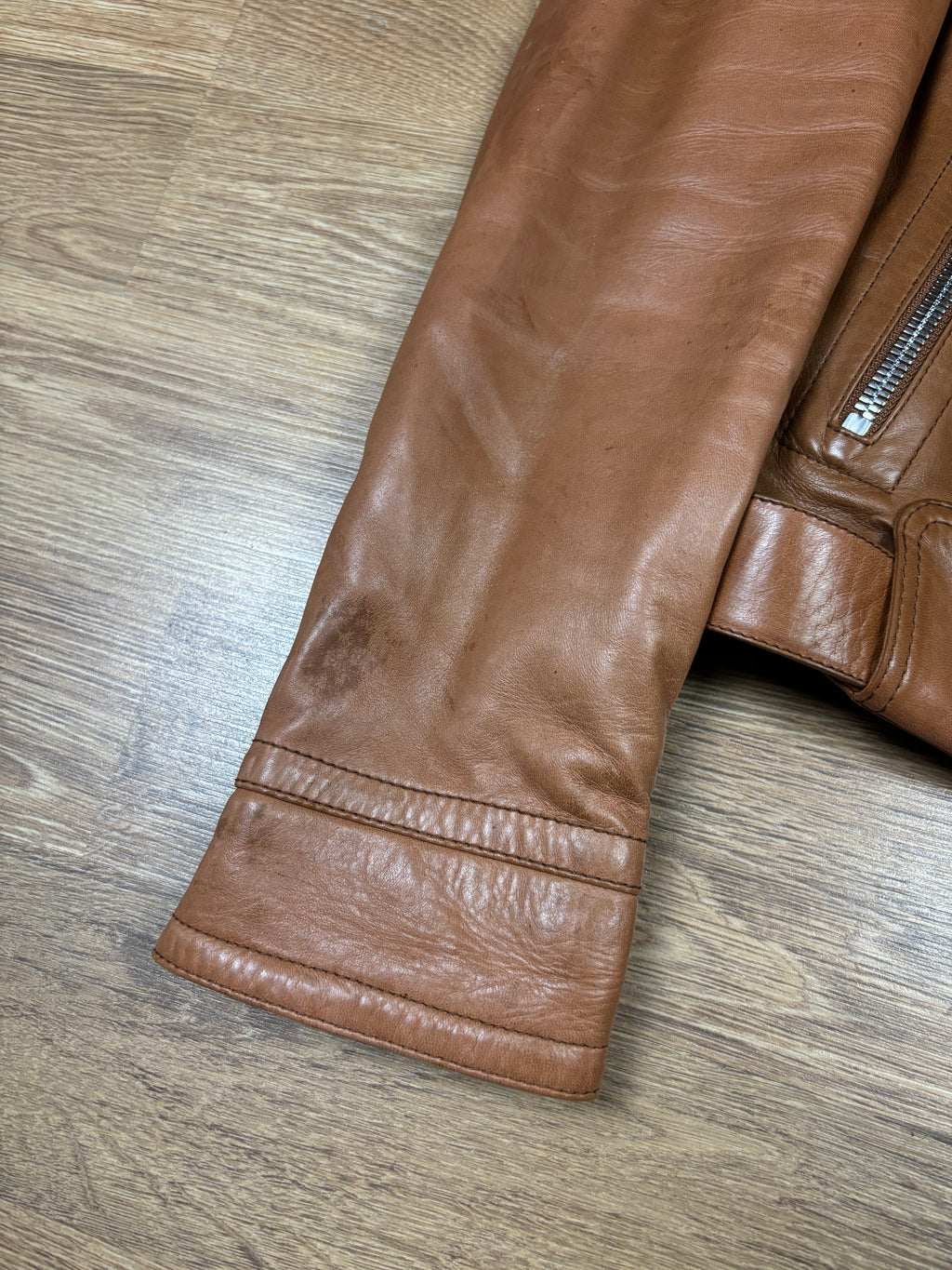 Gucci 2000s Leather Biker Jacket with GG Belt
