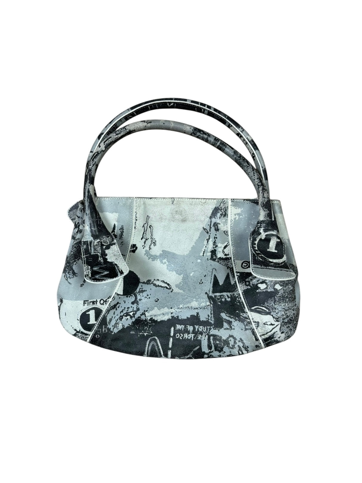 Roberto Cavalli Abstract Leather Handbag