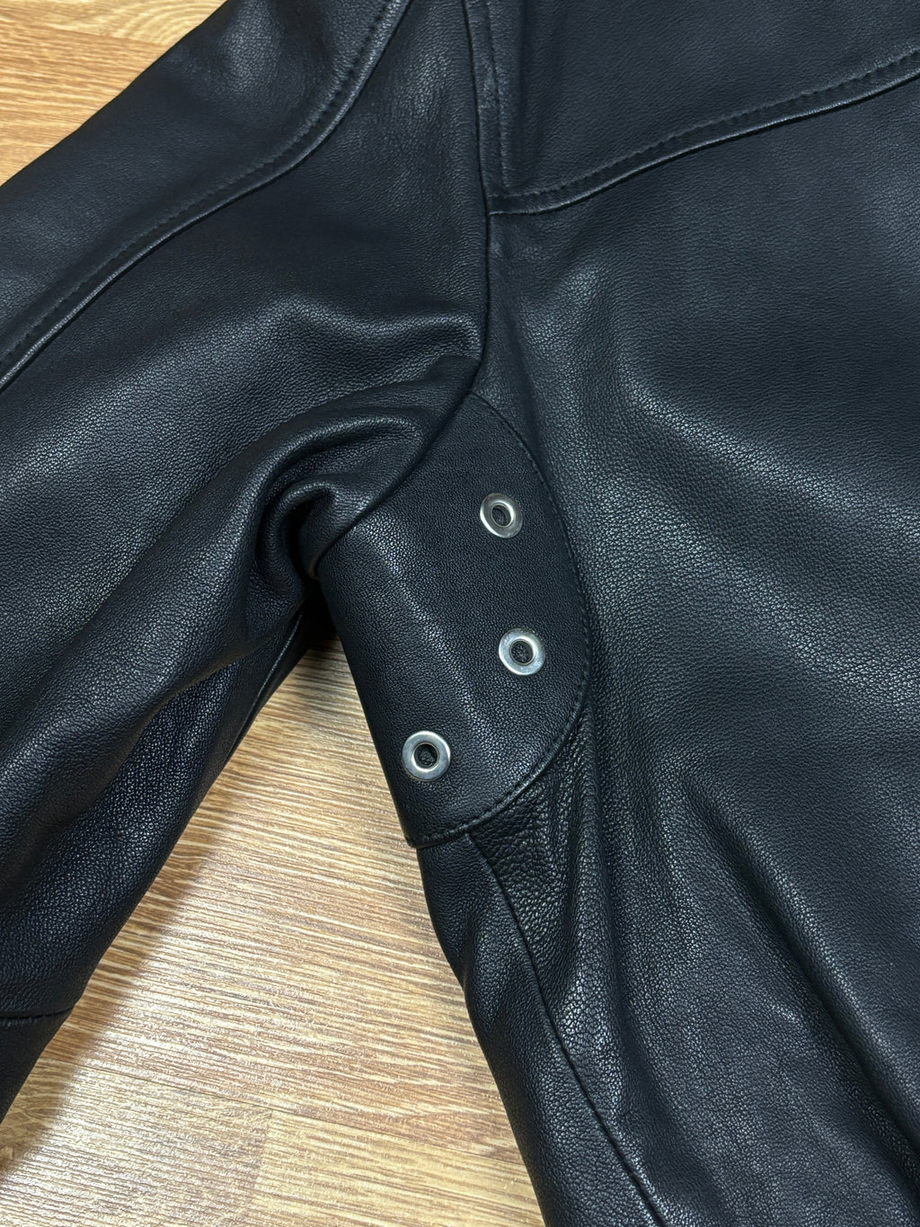 Chaqueta bomber de cuero negro con cuello de piel Diesel