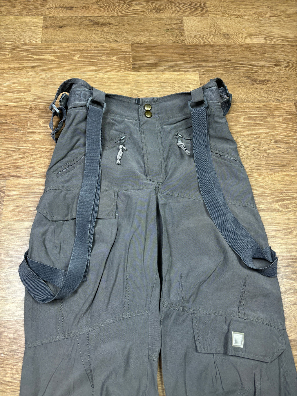 2000s Marithé François Girbaud Grey Bondage Cargo Pants