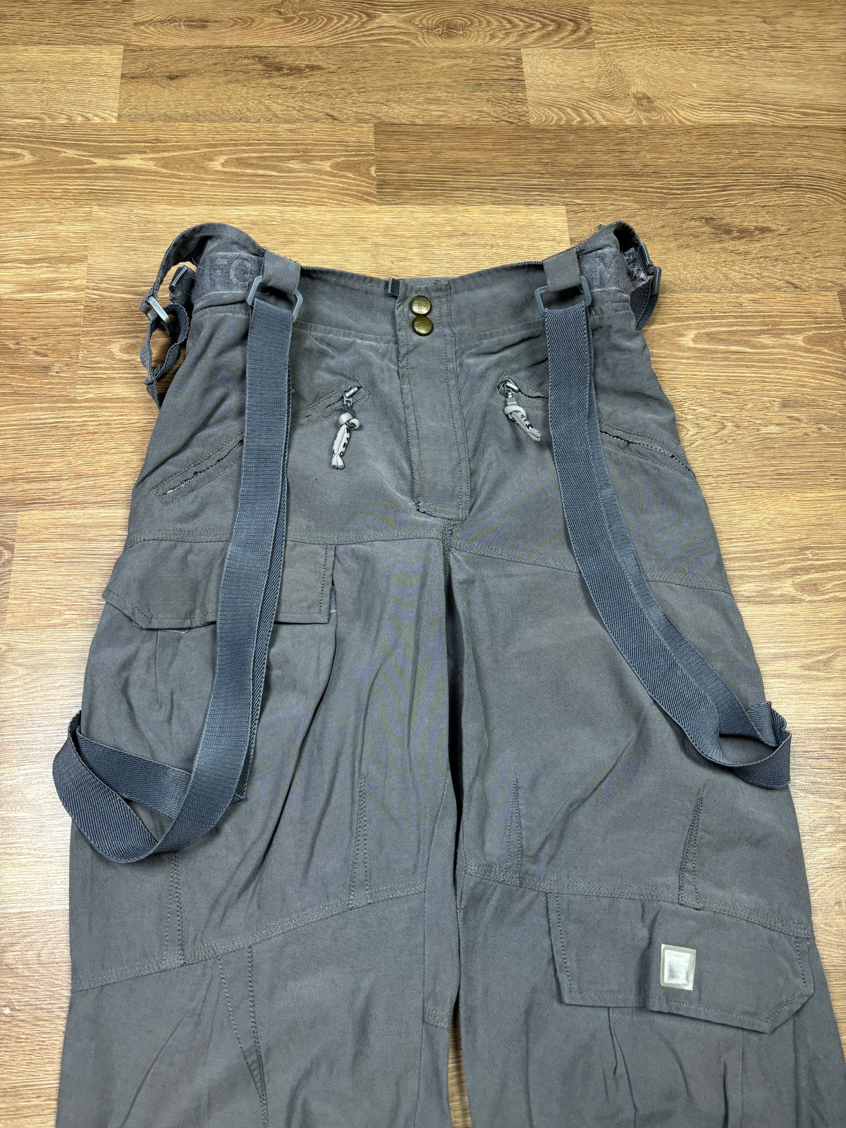 2000s Marithé François Girbaud Grey Bondage Cargo Pants