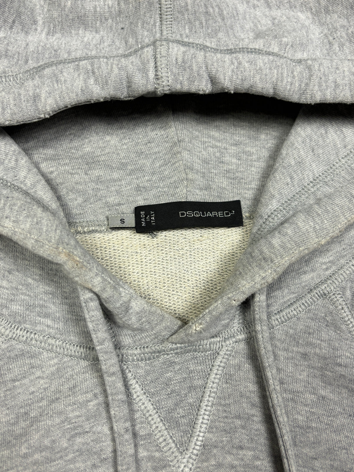 2000s Dsquared2 Grey Logo Sleeveless Hoodie