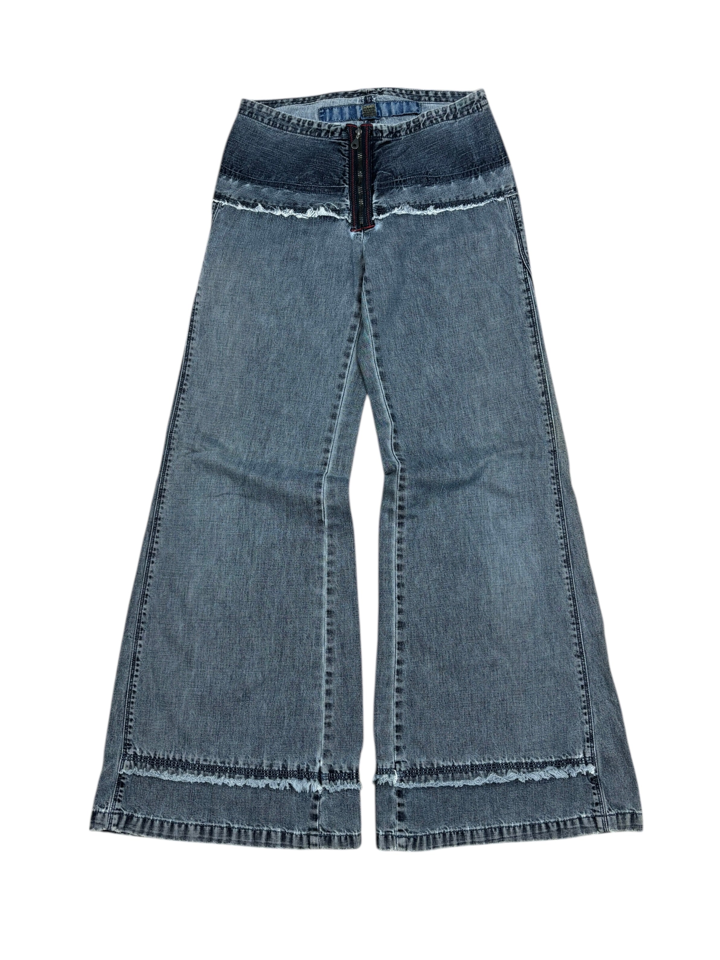 2000s Marithé François Girbaud Panelled Wide Leg Denim