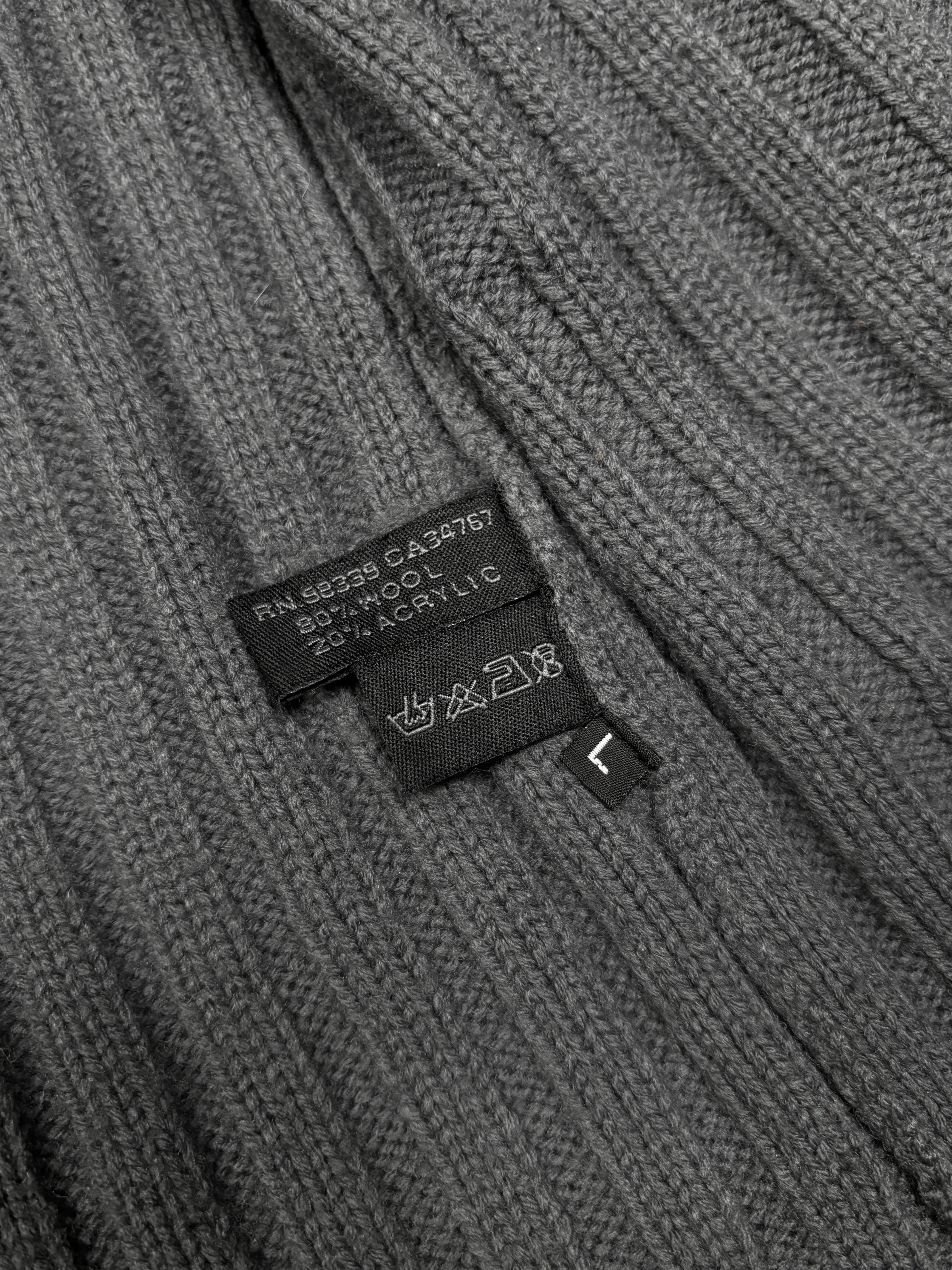 2000s Prada Linea Rossa Ribbed Utility Knitted Zip-Up