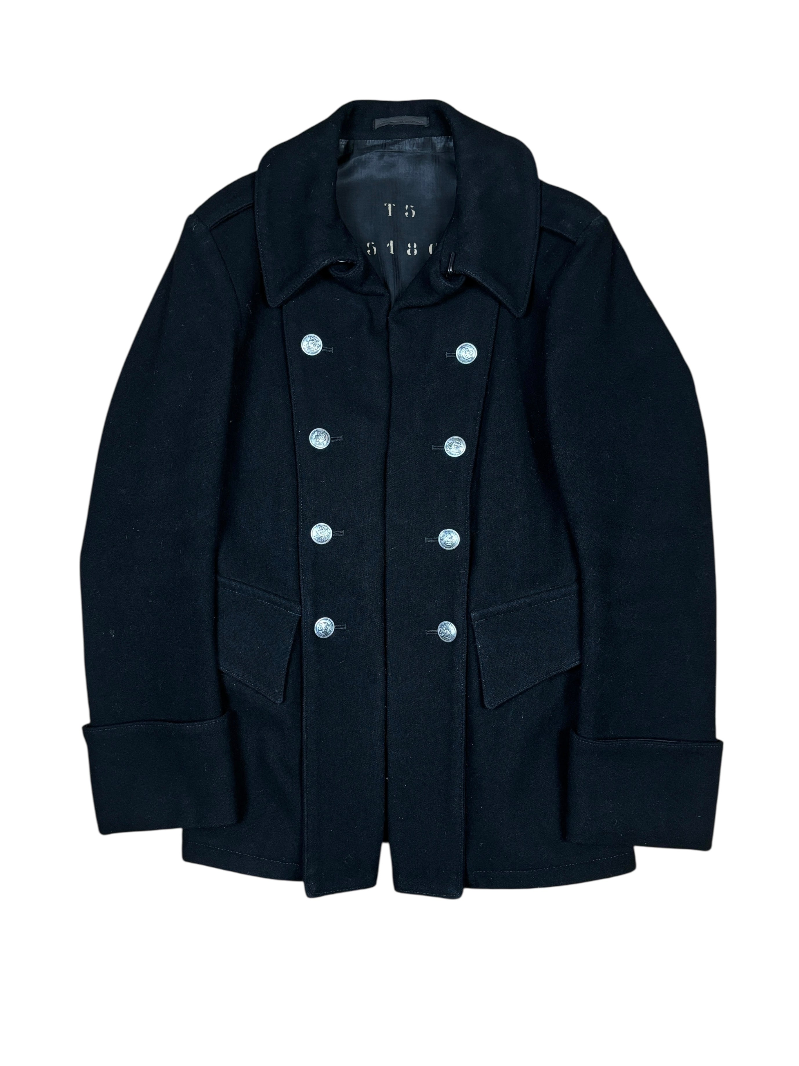 AW2006 Y's Yohji Yamamoto Abrigo de oficial de lana