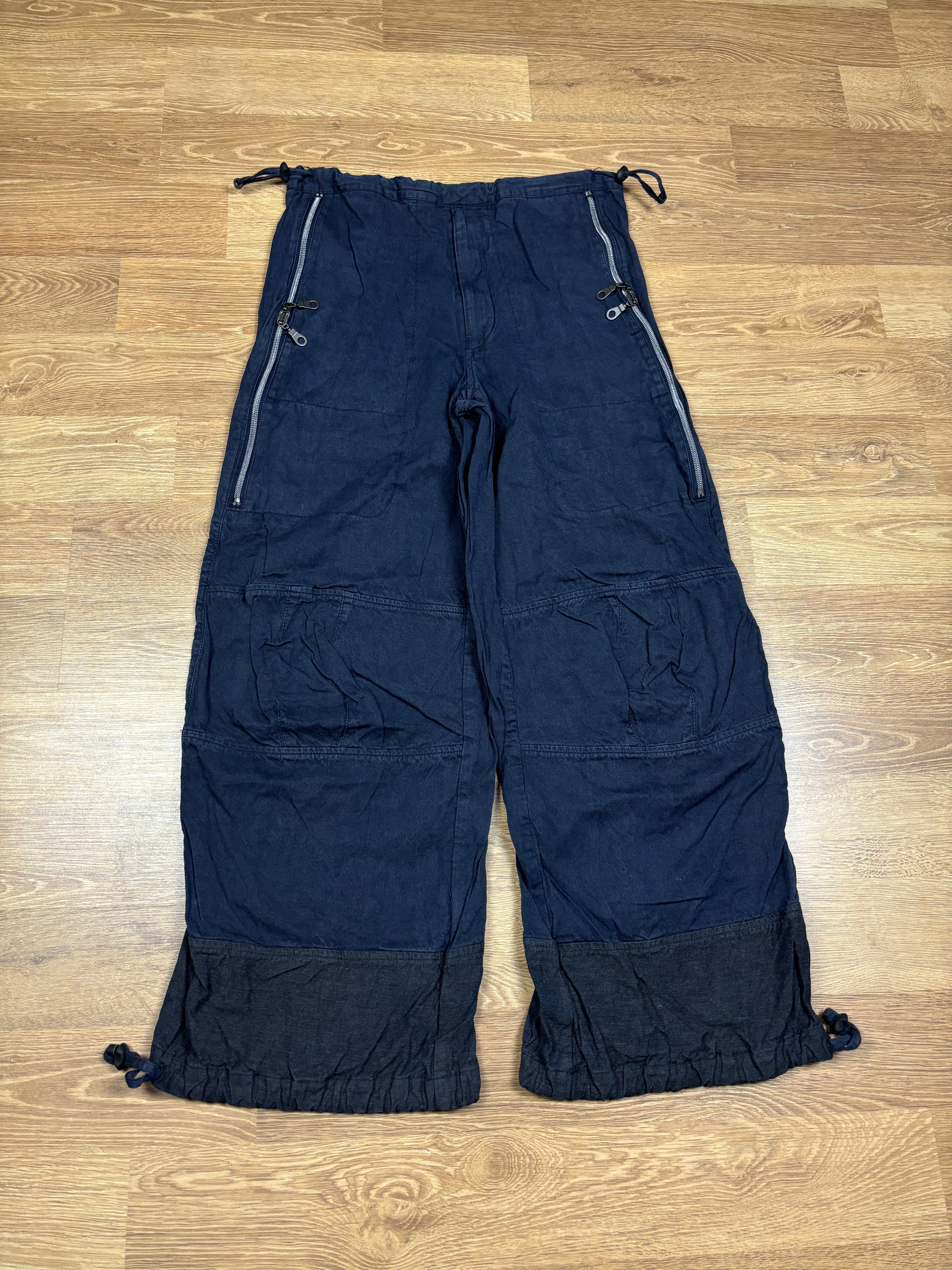 2000s Marithé François Girbaud Multi-Zip Panel Cargo Trousers
