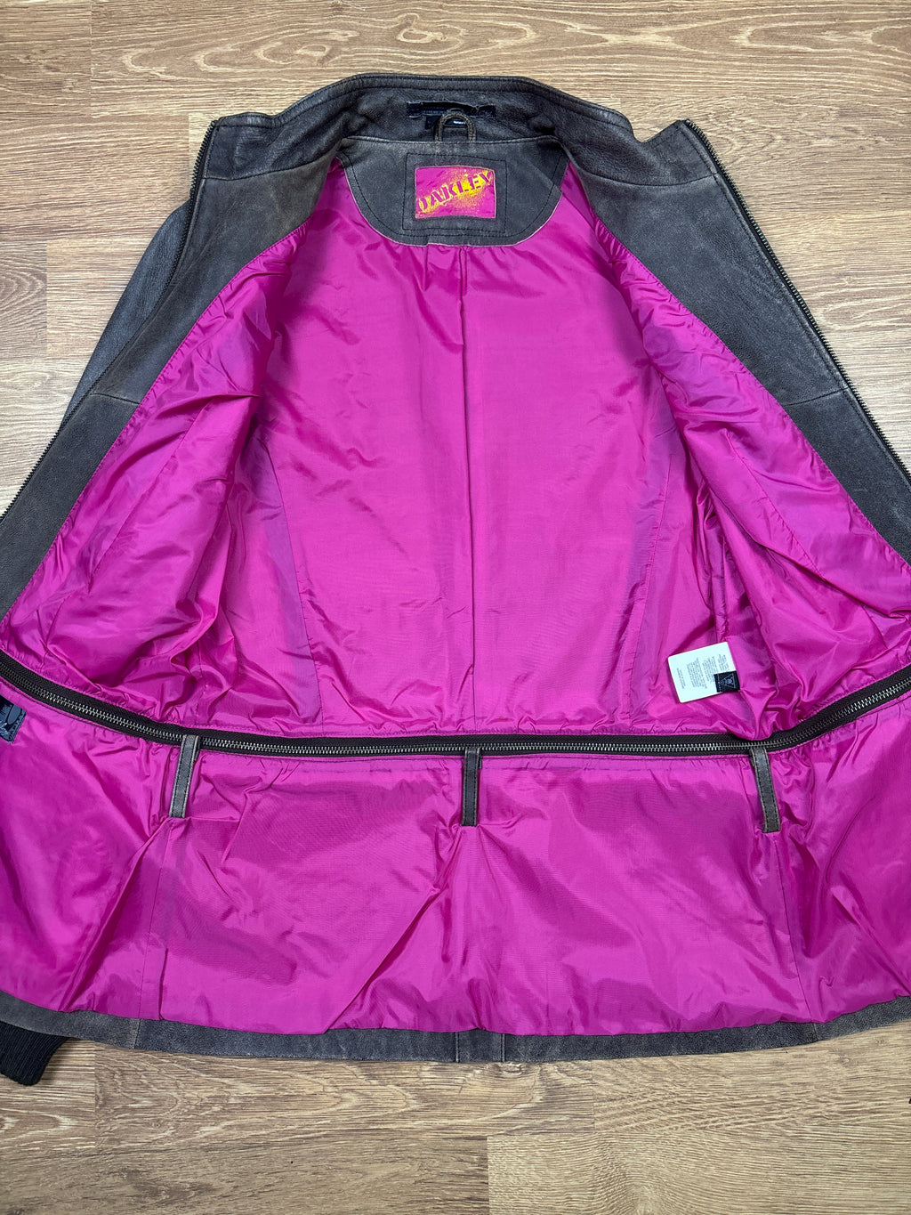 2000s Oakley Detachable Distressed Industrial Leather Jacket