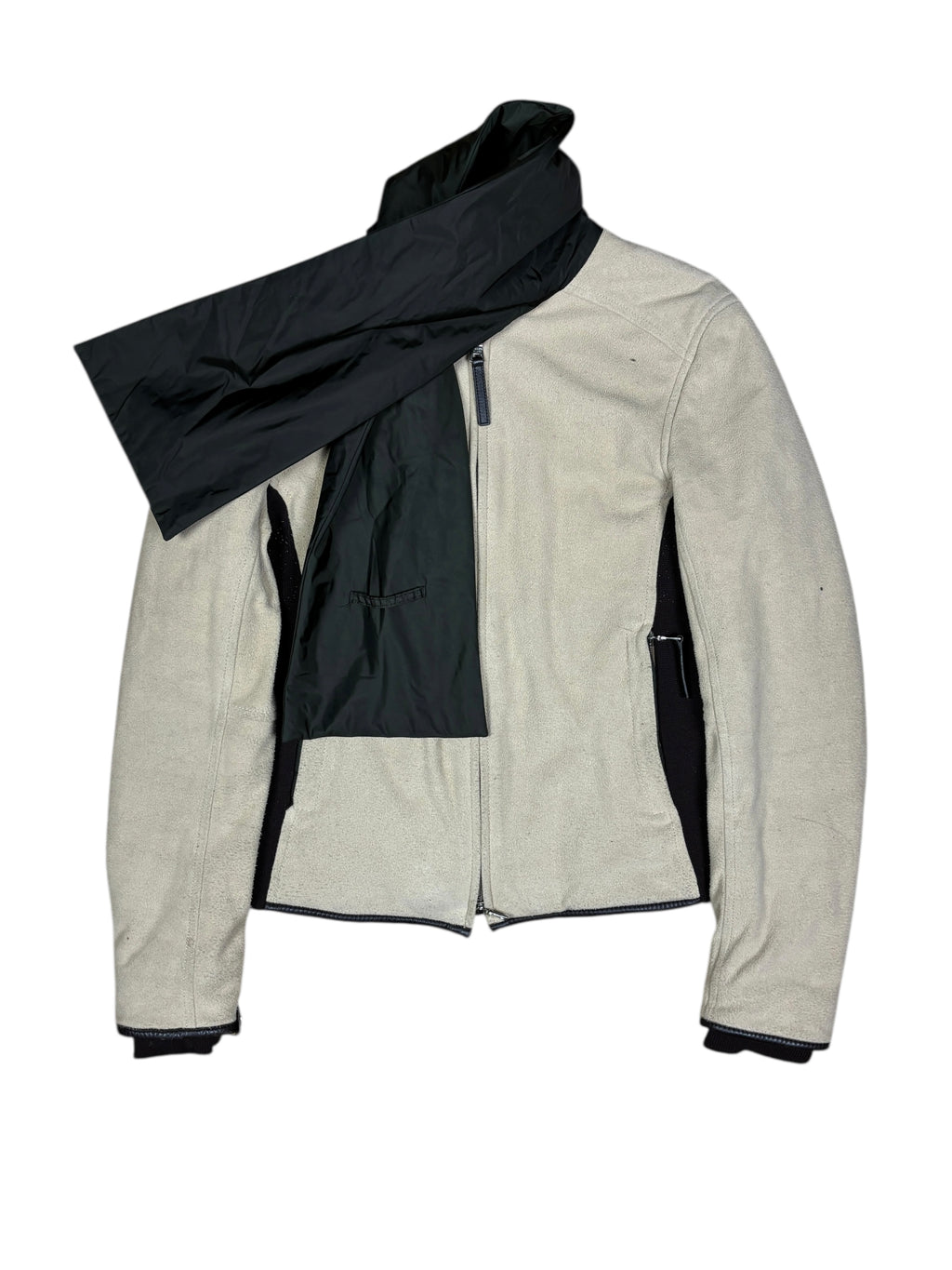 2000s Prada Fleece Scarf Jacket
