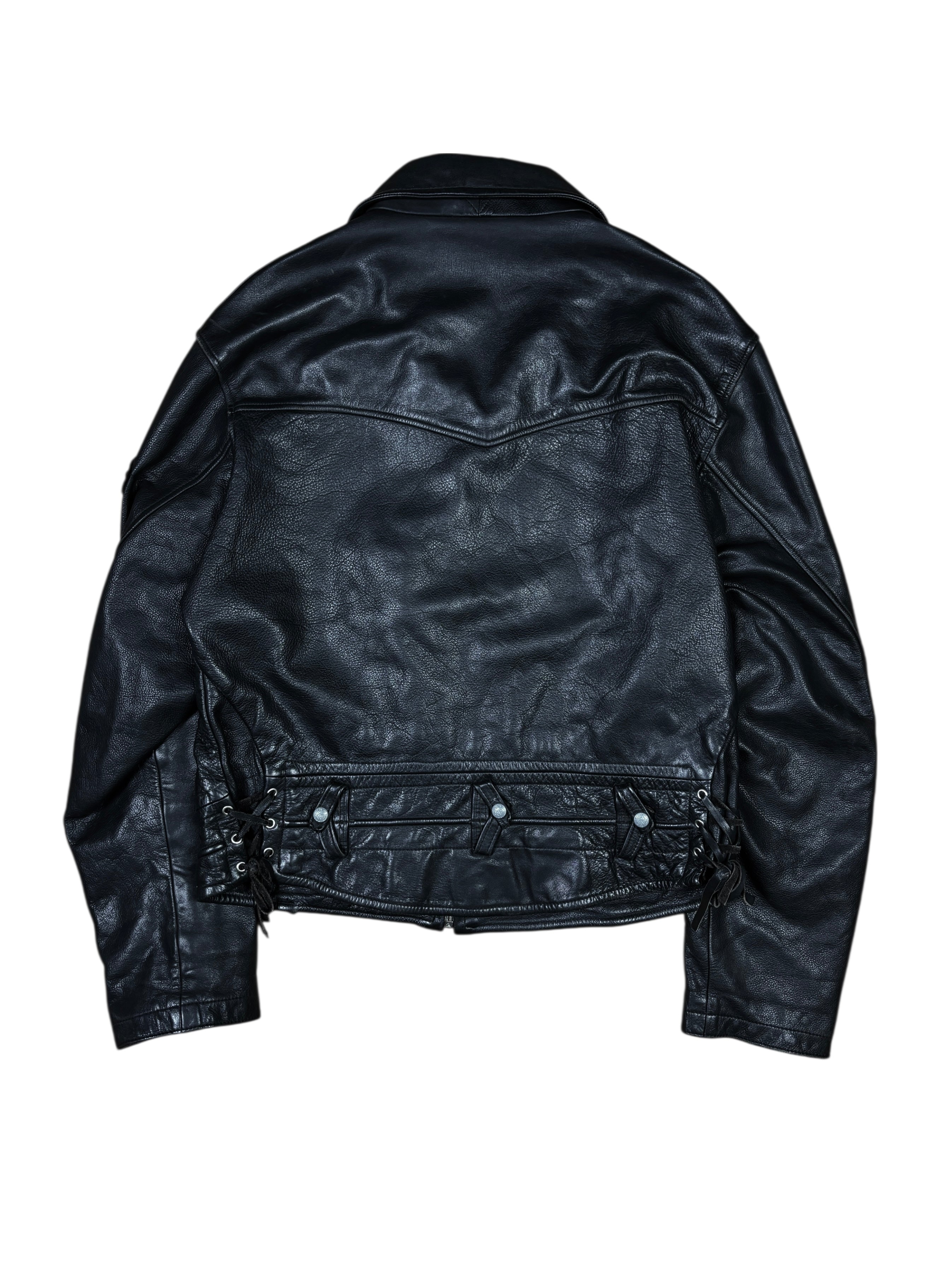 Chaqueta de cuero resistente de piel de vacuno Diesel vintage