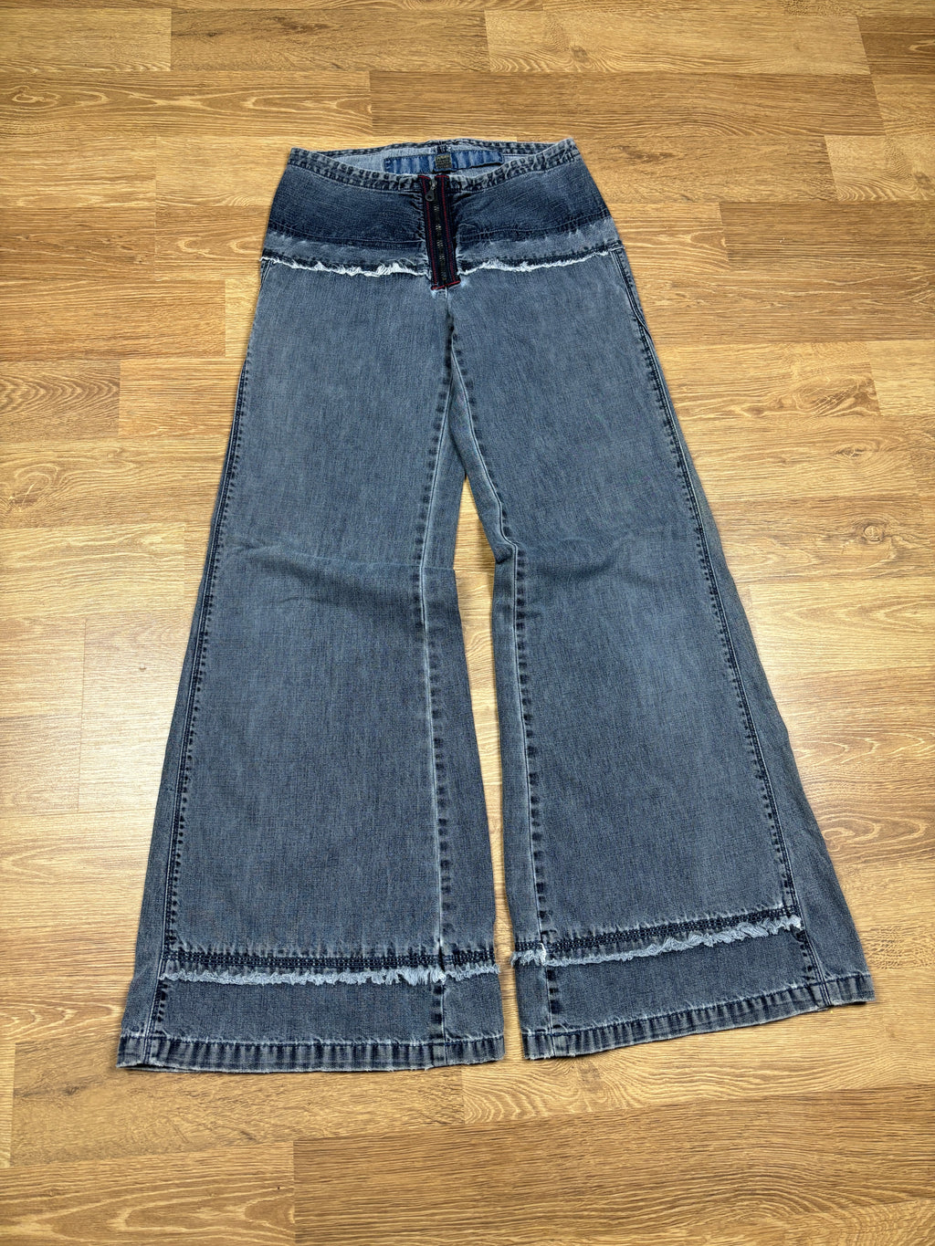 2000s Marithé François Girbaud Panelled Wide Leg Denim