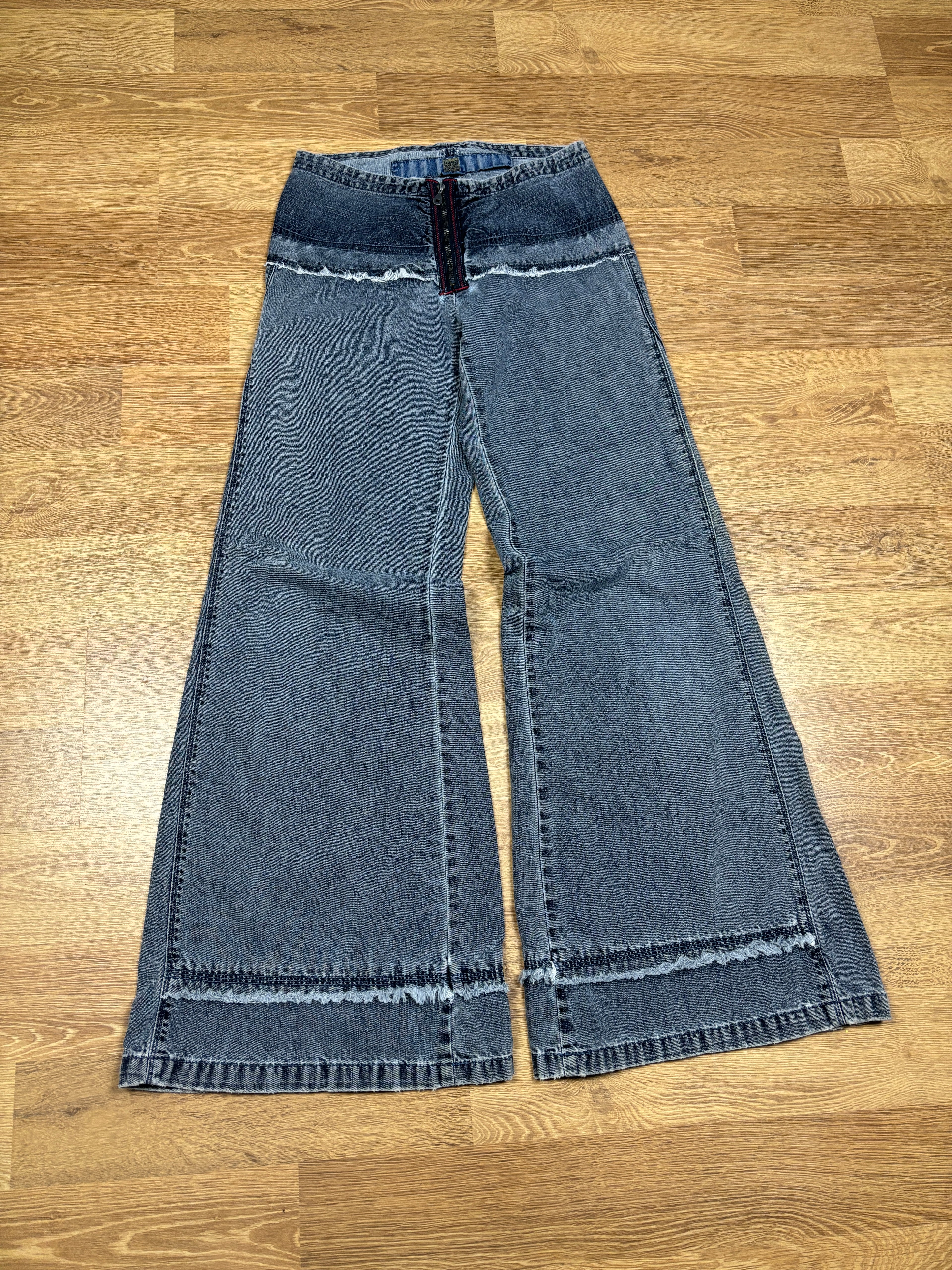 2000s Marithé François Girbaud Panelled Wide Leg Denim