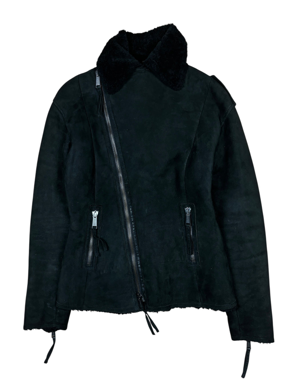 Dsquared2 AW2011 Asymmetrical Shearling Biker Jacket