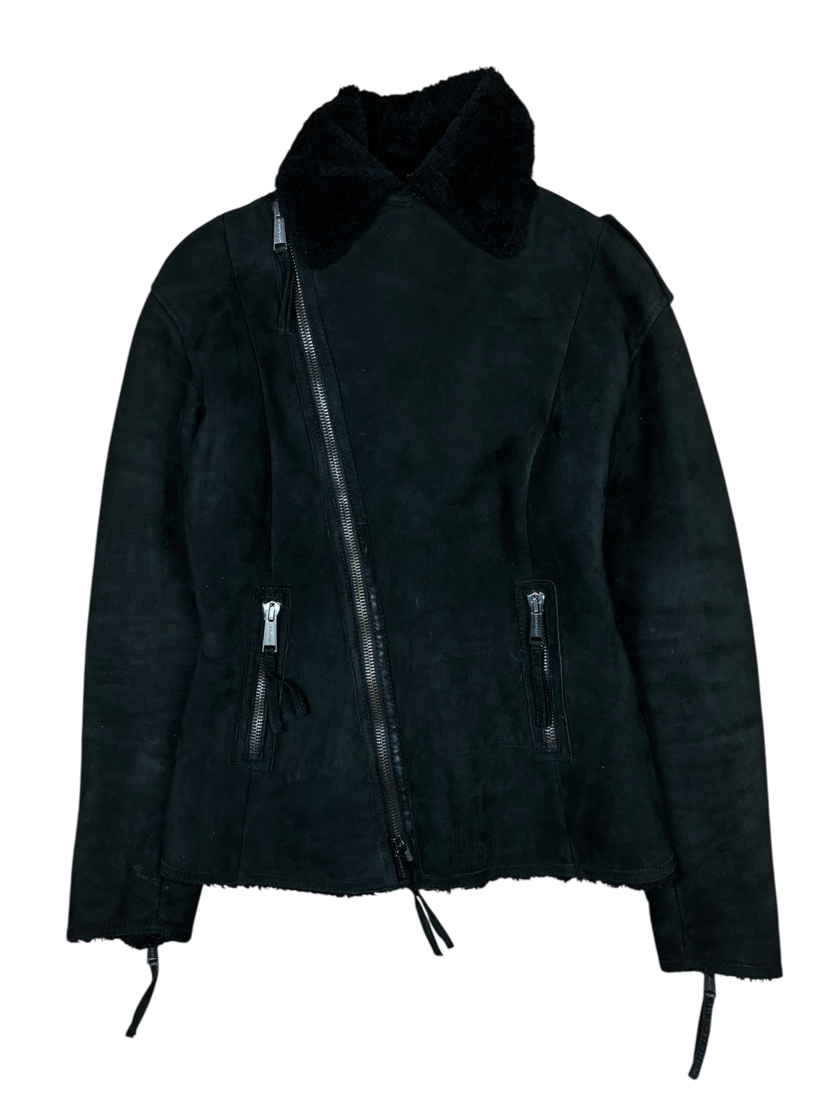 Dsquared2 AW2011 Asymmetrical Shearling Biker Jacket