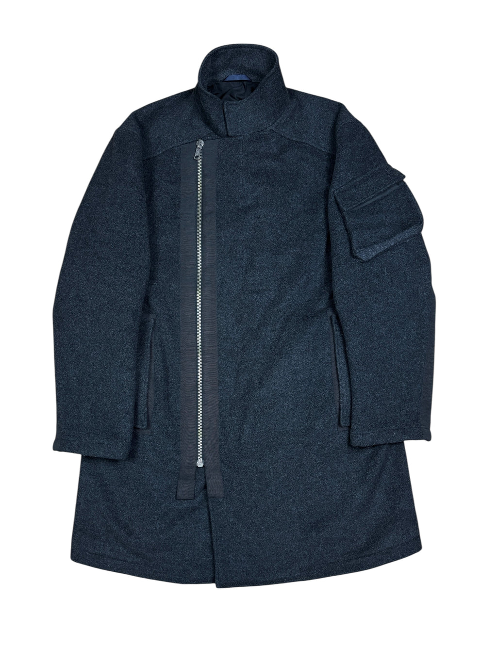 Abrigo asimétrico de lana vintage Kenzo Homme