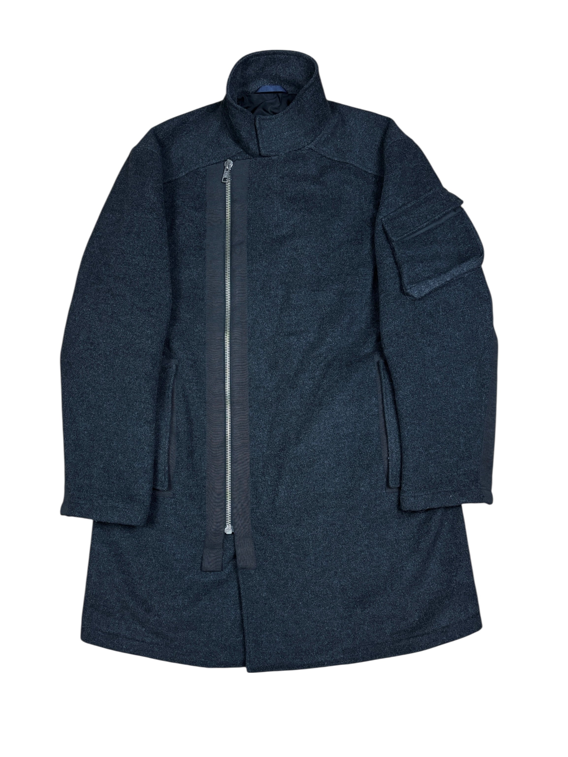 Abrigo asimétrico de lana vintage Kenzo Homme