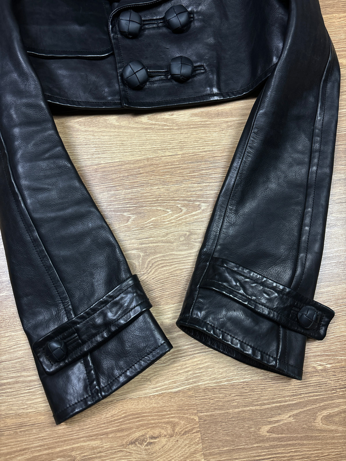 2000s Dsquared2 Extreme Cropped Leather Jacket