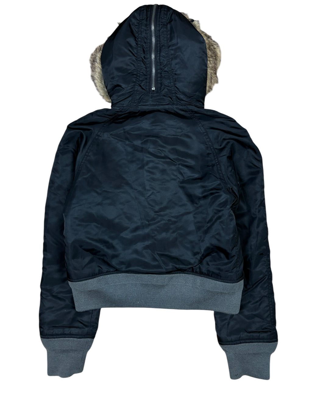 2000s Diesel Faux Fur Collar Bomber Jacket