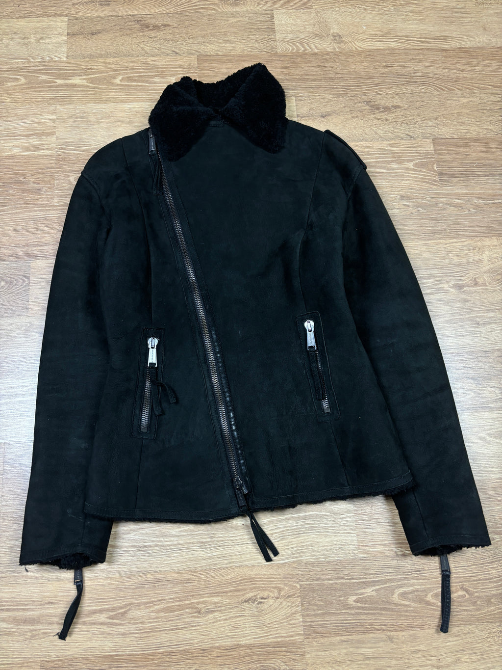 Dsquared2 AW2011 Asymmetrical Shearling Biker Jacket