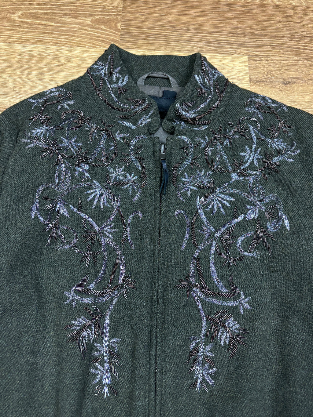 Diesel Black Gold Embroidered Wool Jacket