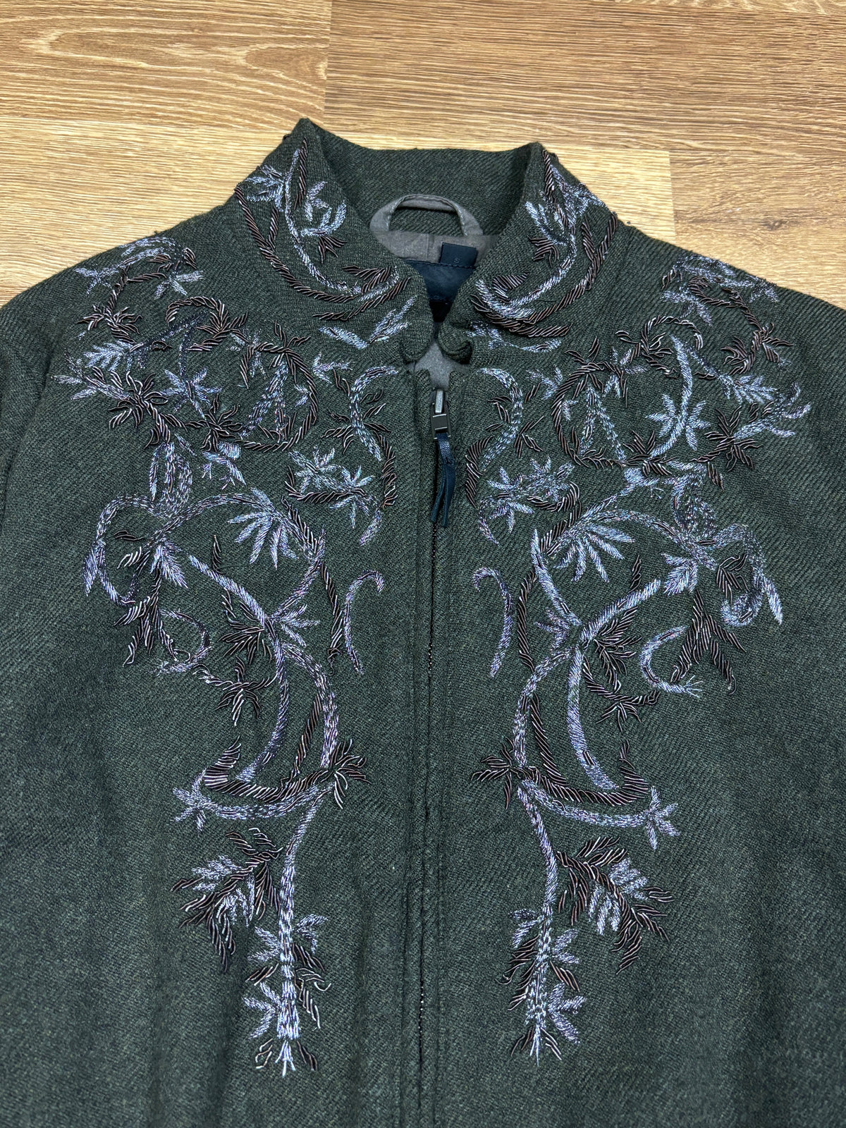 Diesel Black Gold Embroidered Wool Jacket