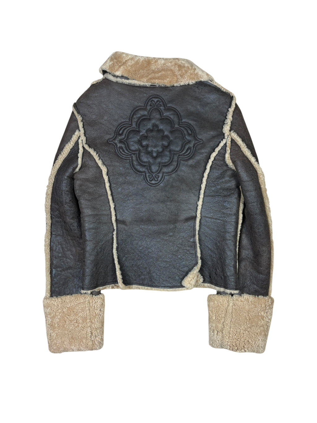 2000s Diesel Shearling Leather Aviator Jacket